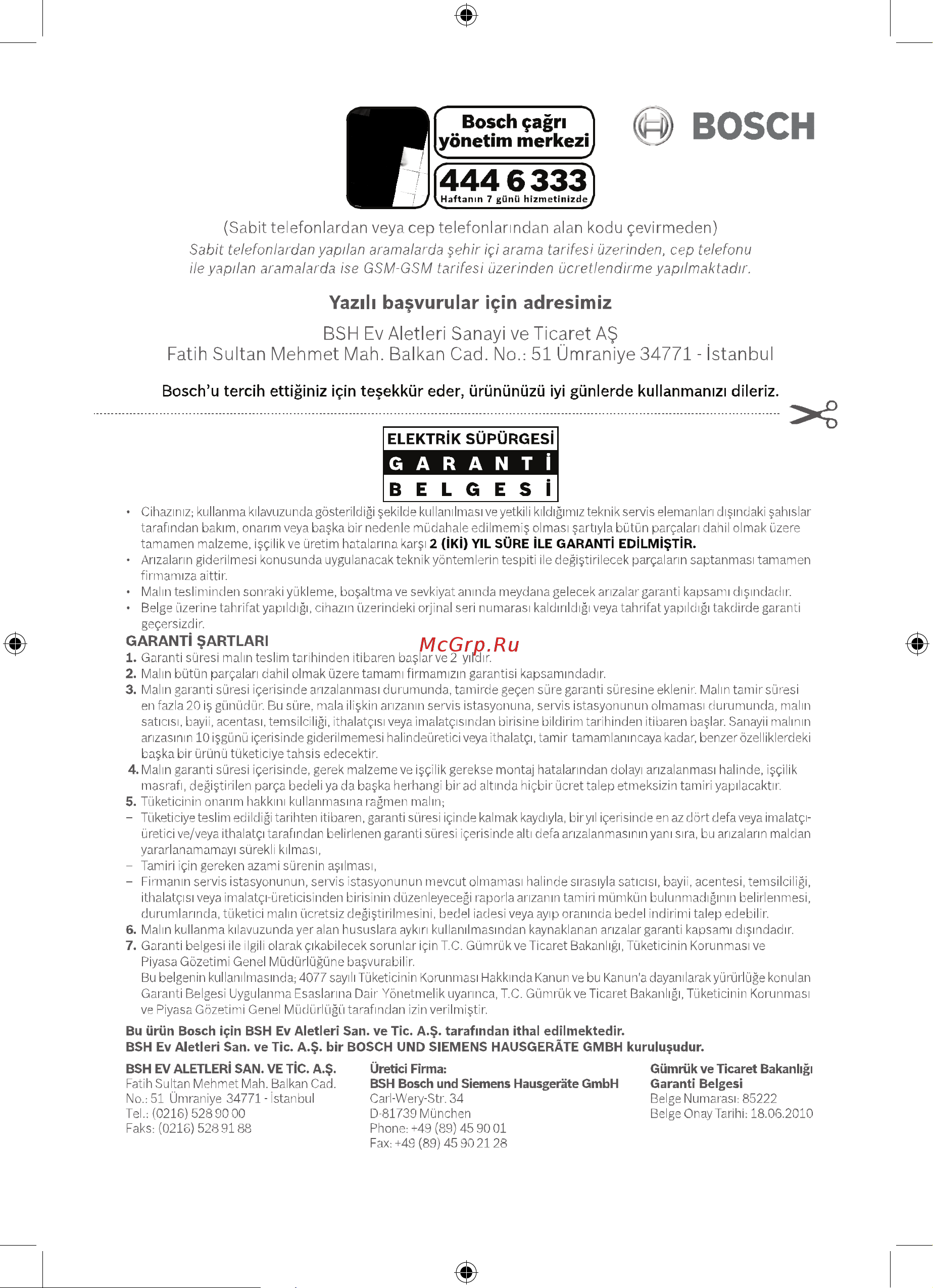 Bosch BGL2UC110 Руководство по эксплуатации онлайн [9/13] 773265
