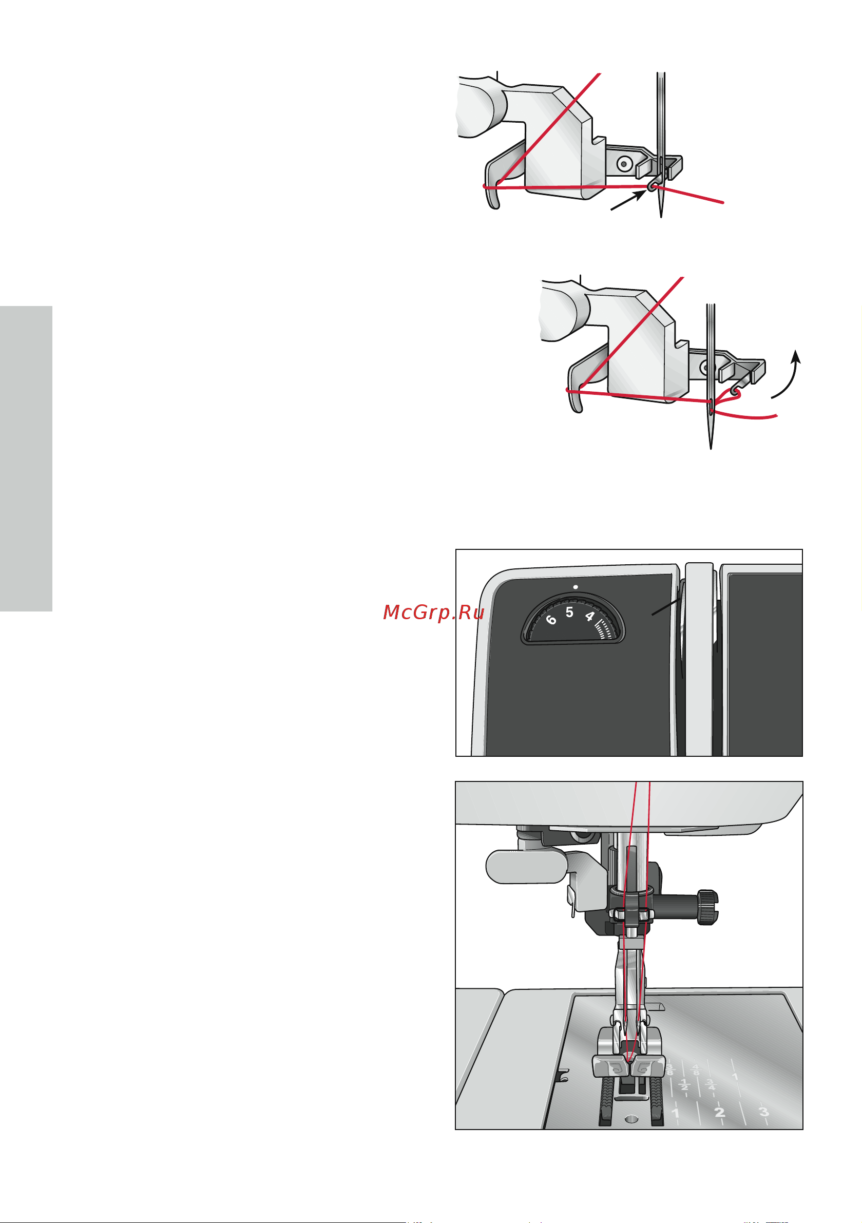 Pfaff Select 3.2 [18/40] Заправка машины при шитье двойной иглой