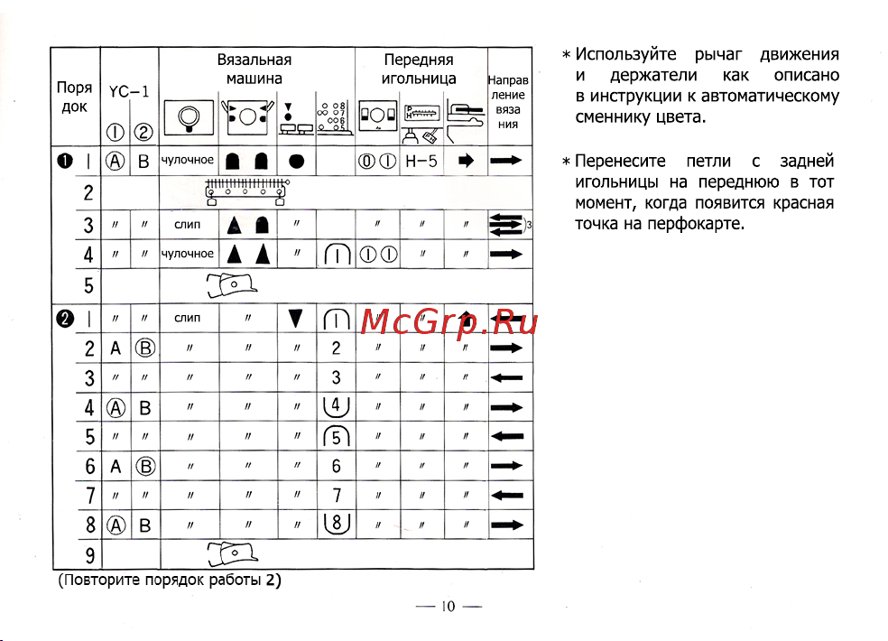 Silver Reed KU1 Shadow Lace Transfer Tool Руководство по эксплуатации онлайн [13/15] 773381