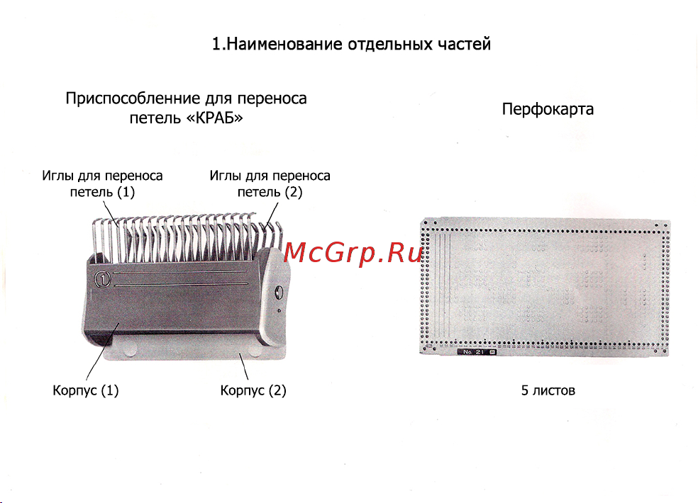 Silver Reed KU1 Shadow Lace Transfer Tool [4/15] Перфокарта