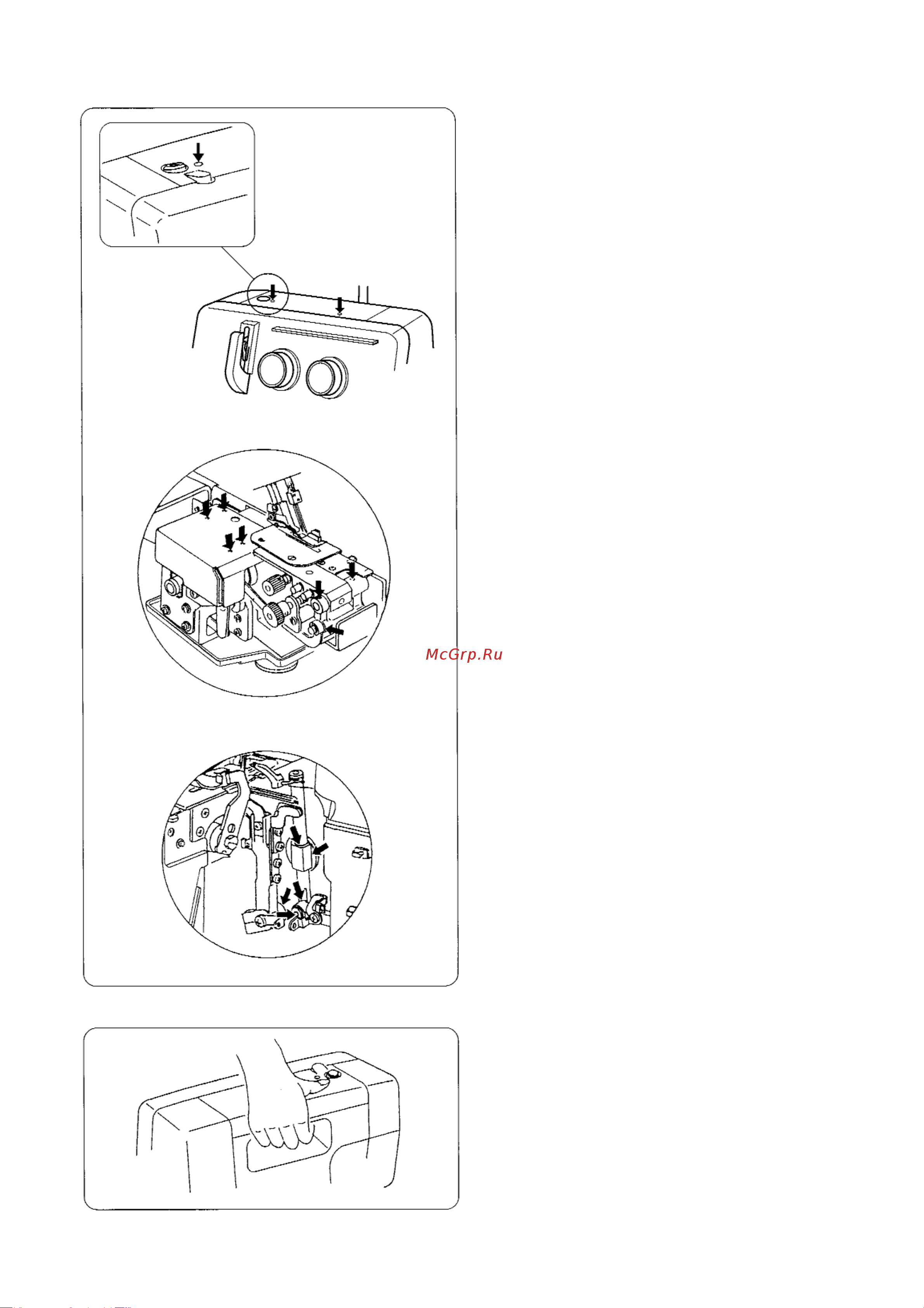 Janome My Lock 210D [39/42] Смазка машины