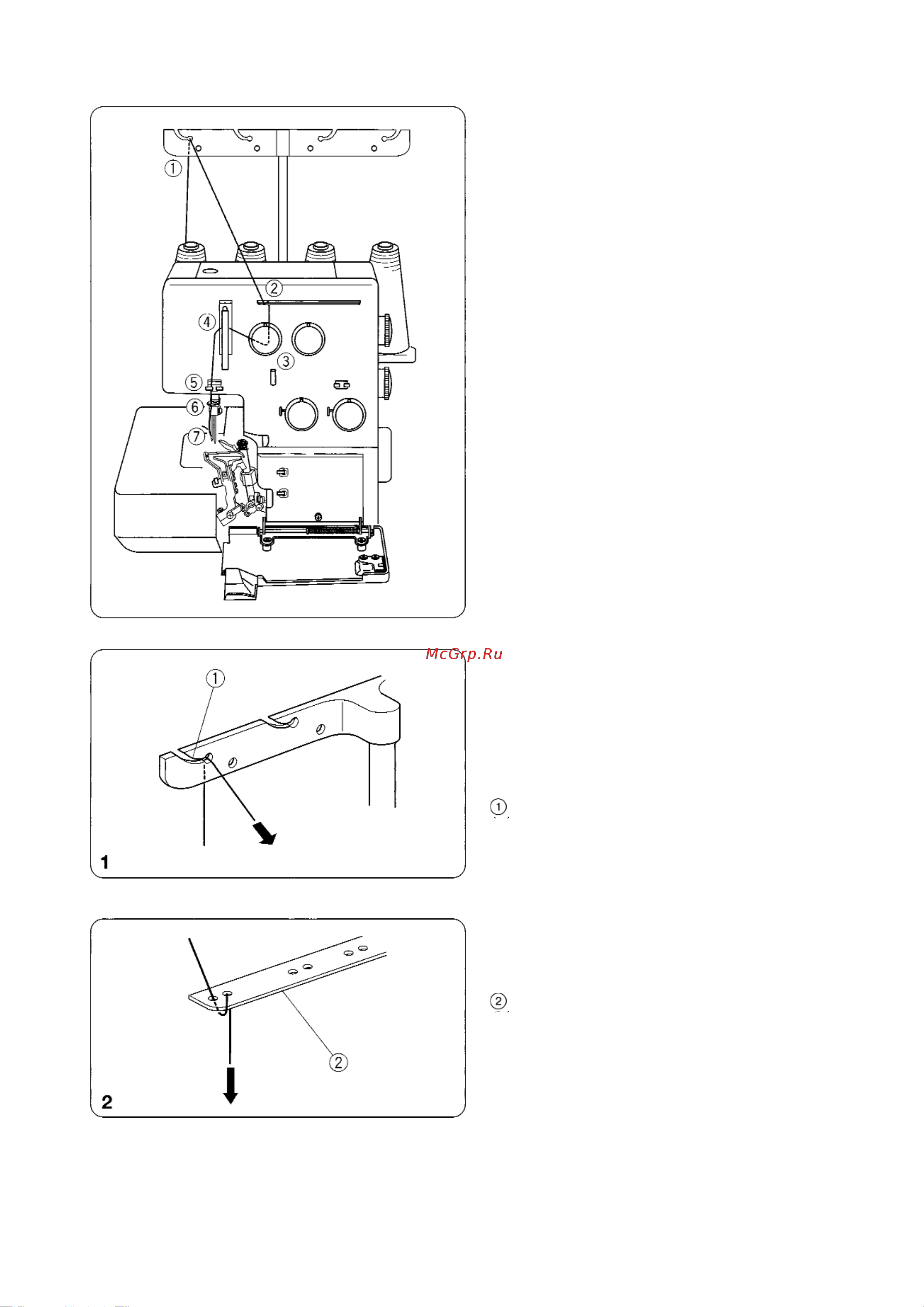 Janome My Lock 205D [23/42] Заправка левой иглы