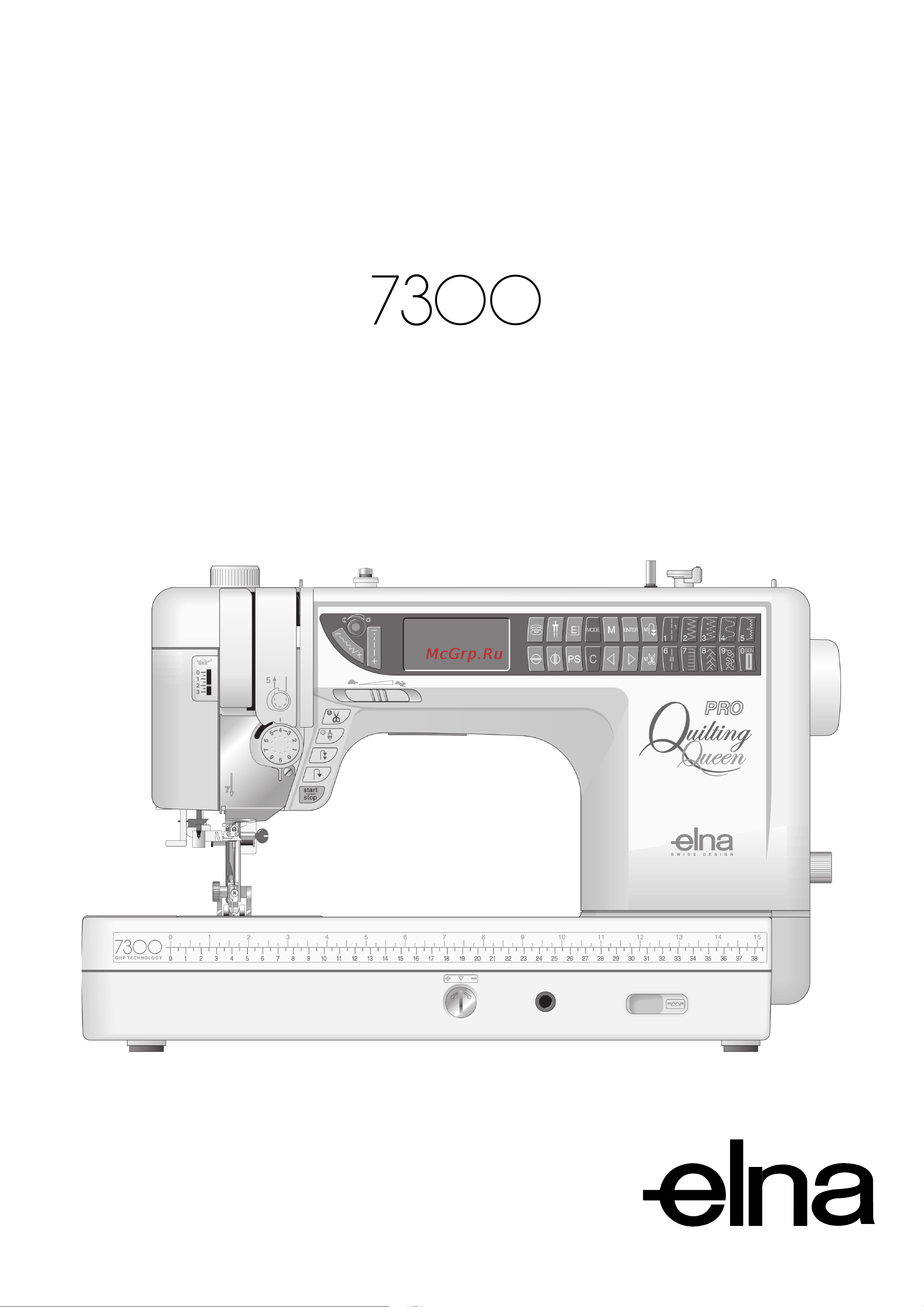 Elna 7300 Pro Quiltinq Queen Руководство по эксплуатации онлайн