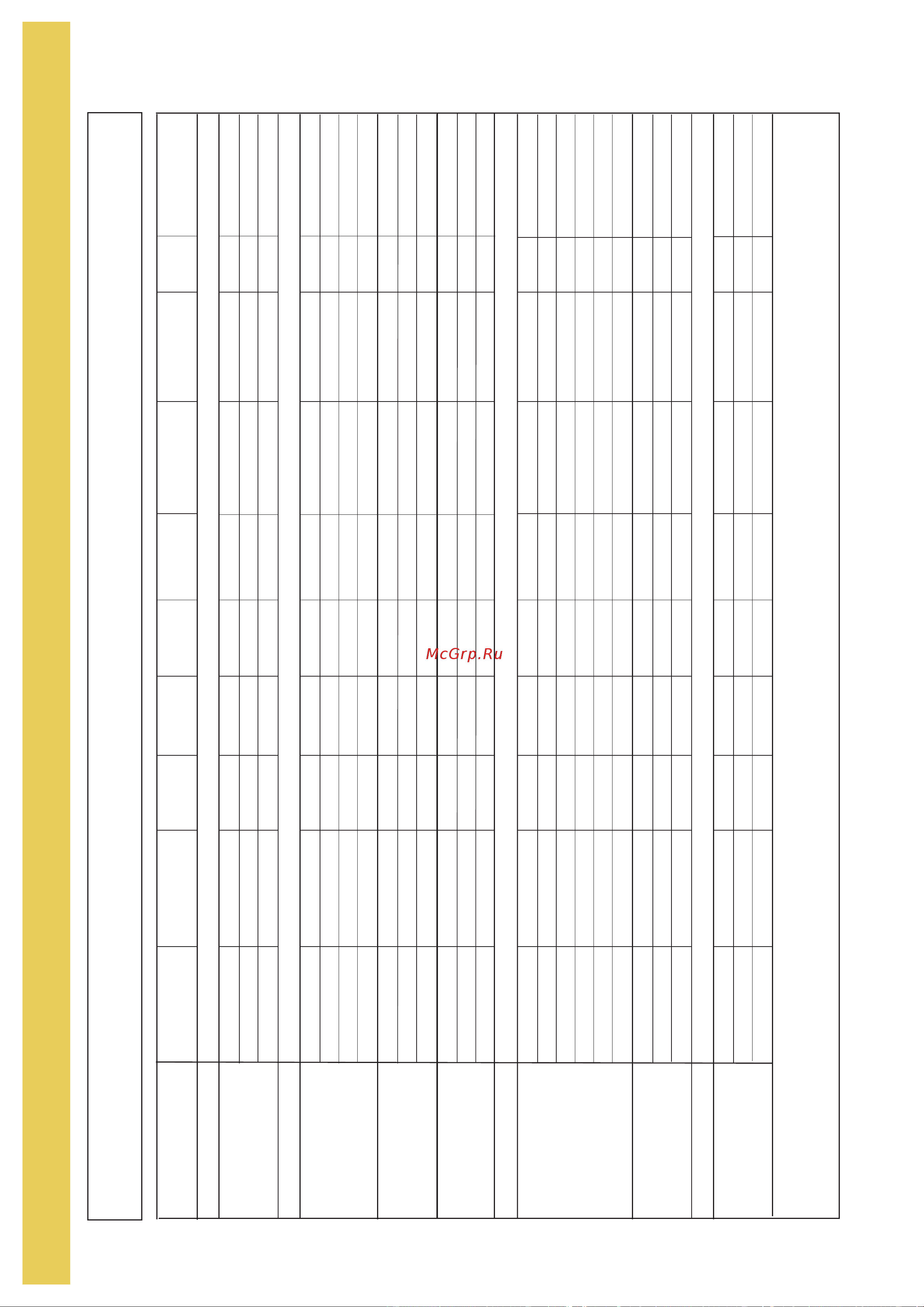 BABYLOCK BLES8 Ovation [90/92] Chart for stitch selection settings for chain cover and combination