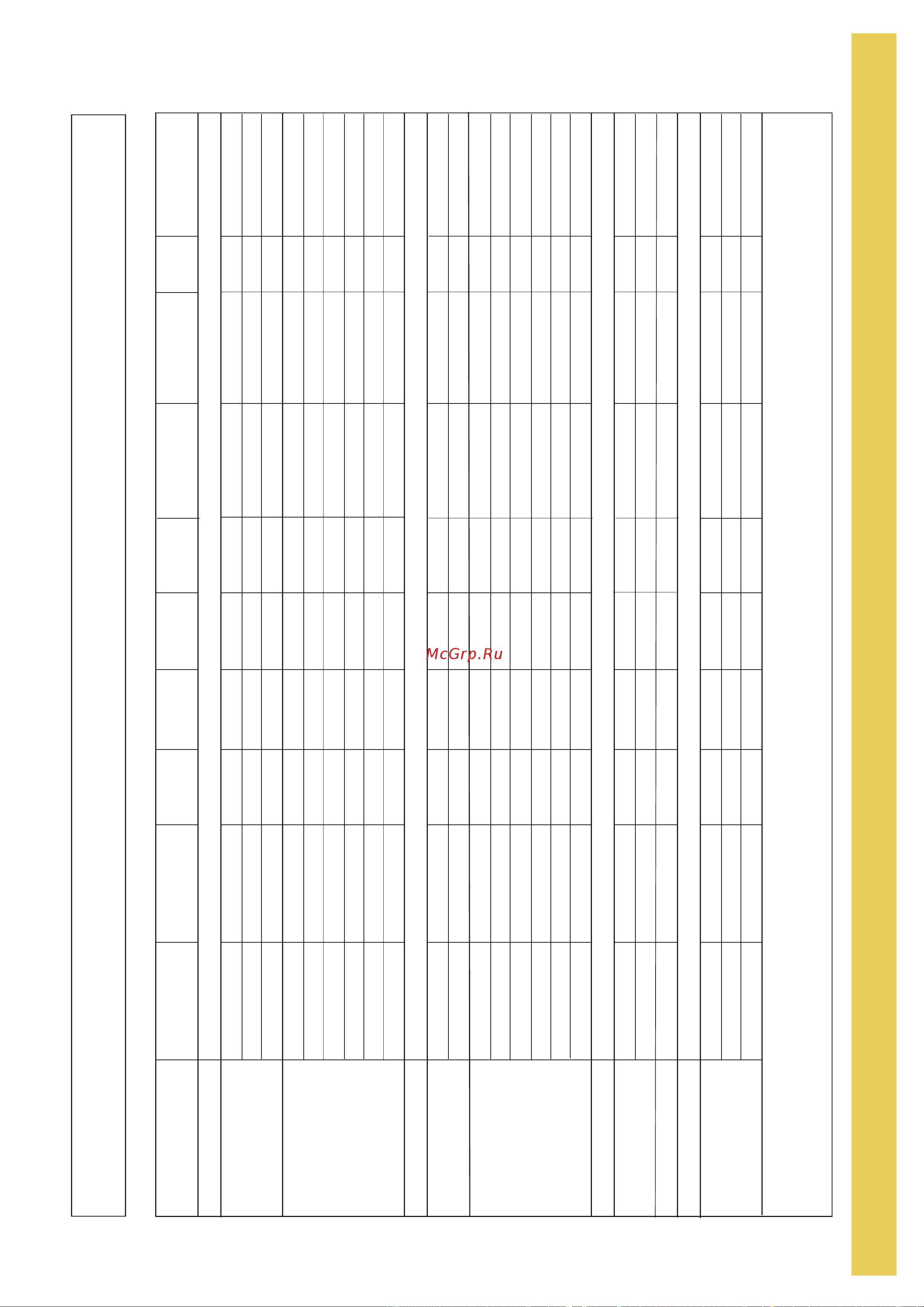 BABYLOCK BLES8 Ovation [91/92] Chart for stitch selection settings for chain cover and combination