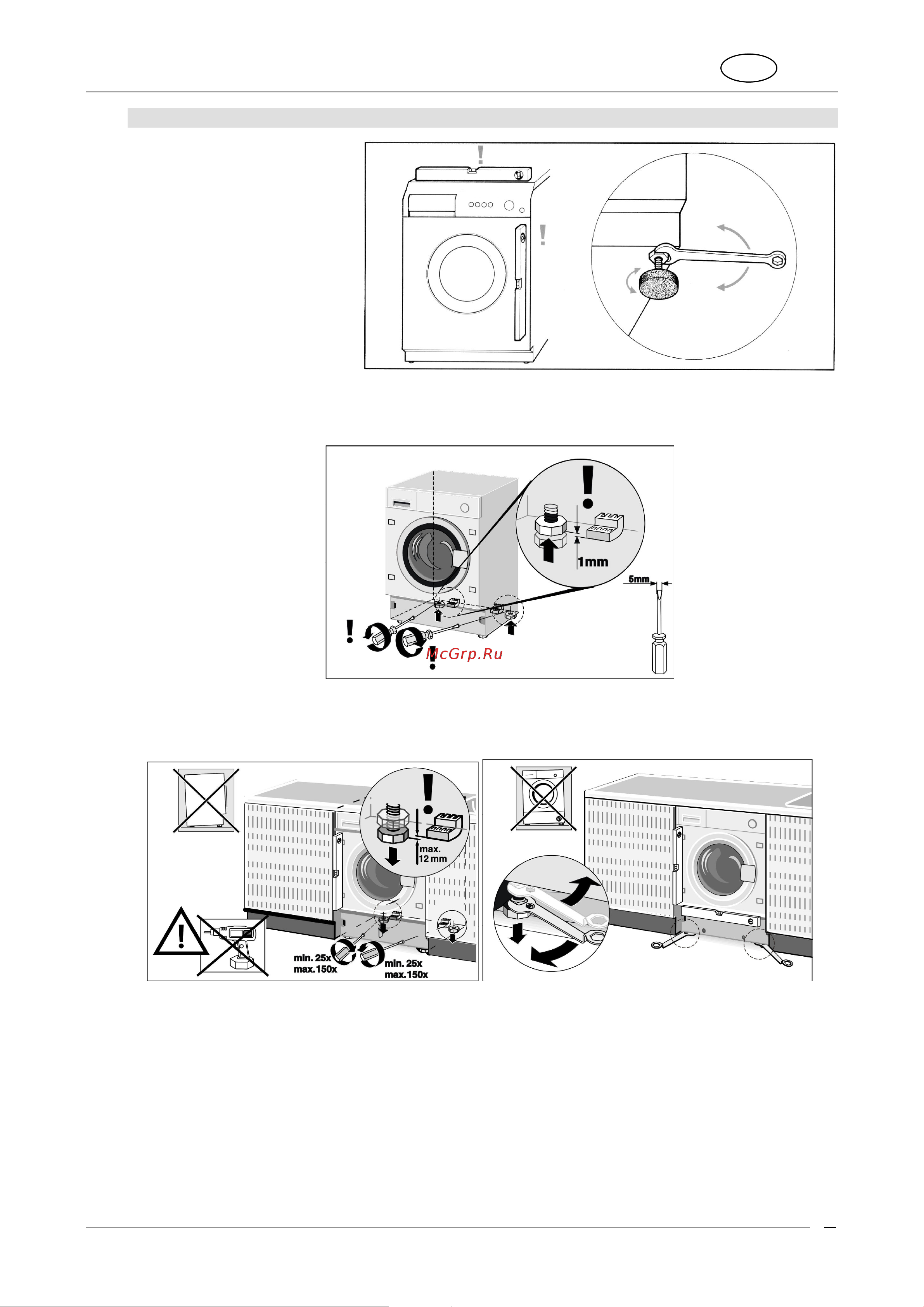 Teka LI4 1470 [65/116] Posicionamiento y nivelación