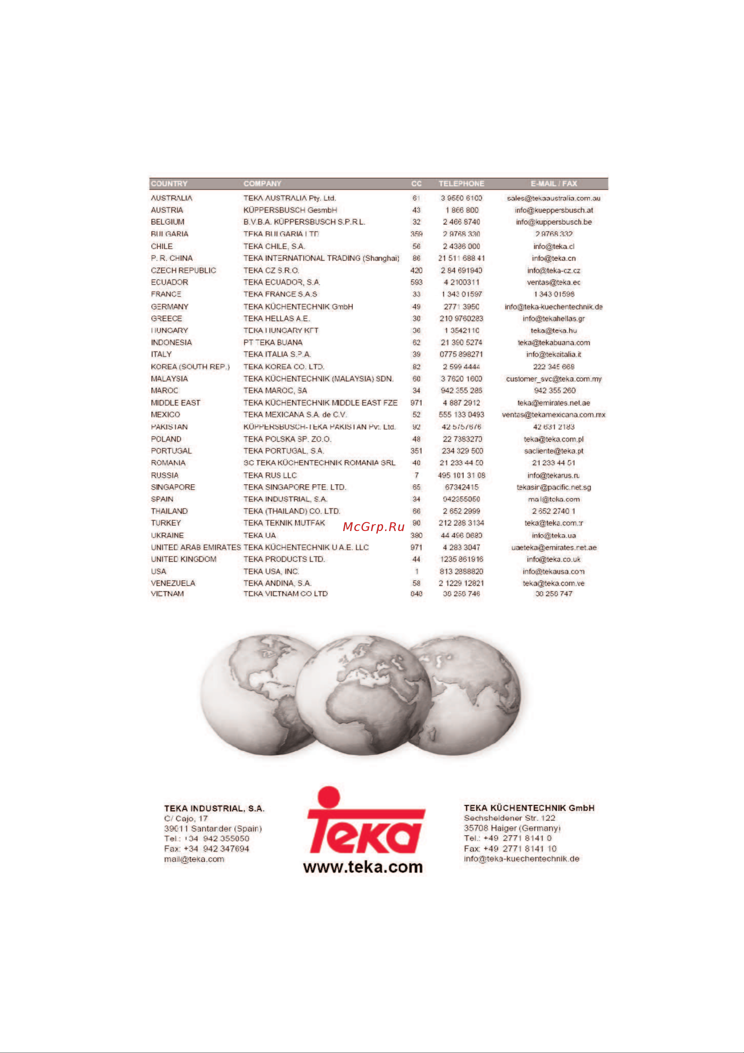 Teka NCE 60 GLASS Руководство по эксплуатации онлайн [36/36] 773431