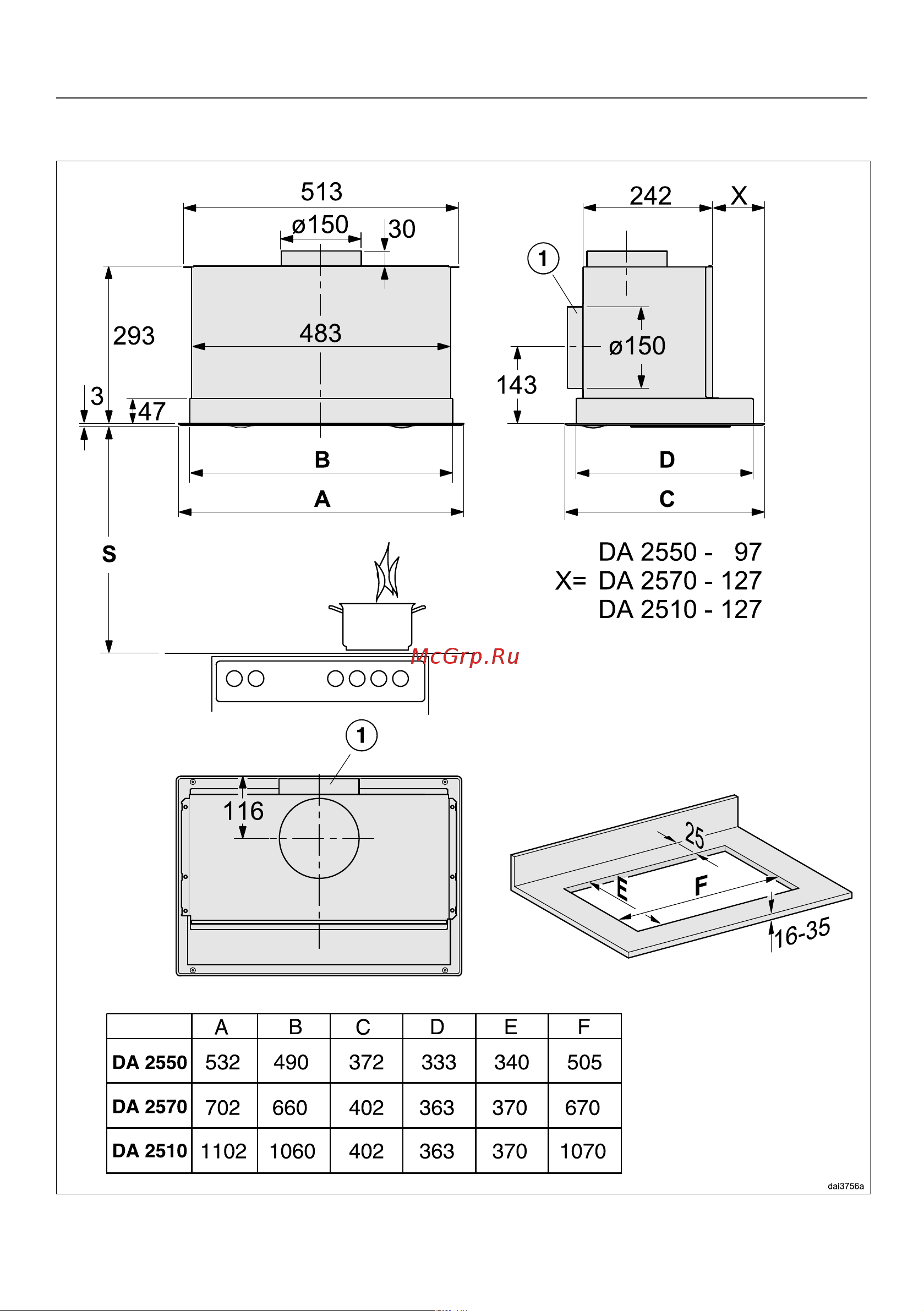 Miele DA2510 [34/52] Монтаж