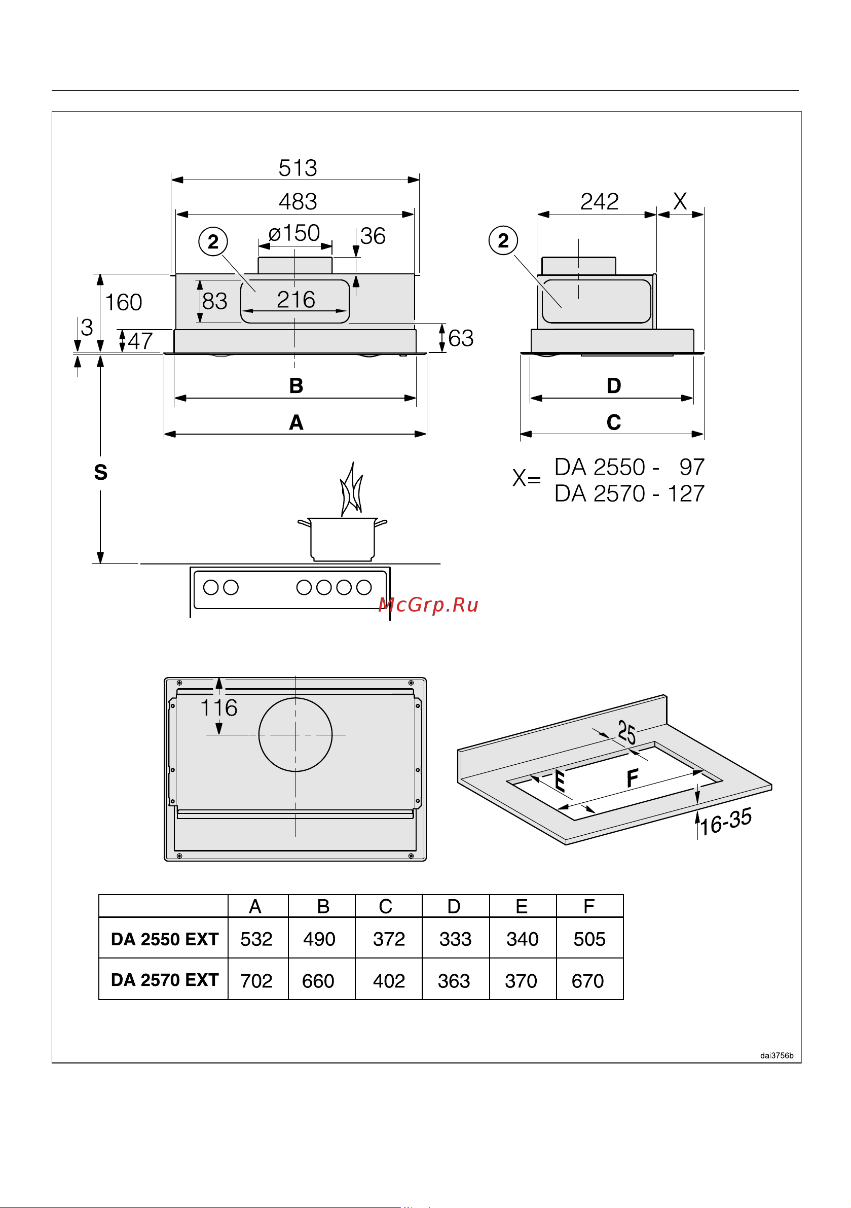 Miele DA2510 [35/52] Монтаж