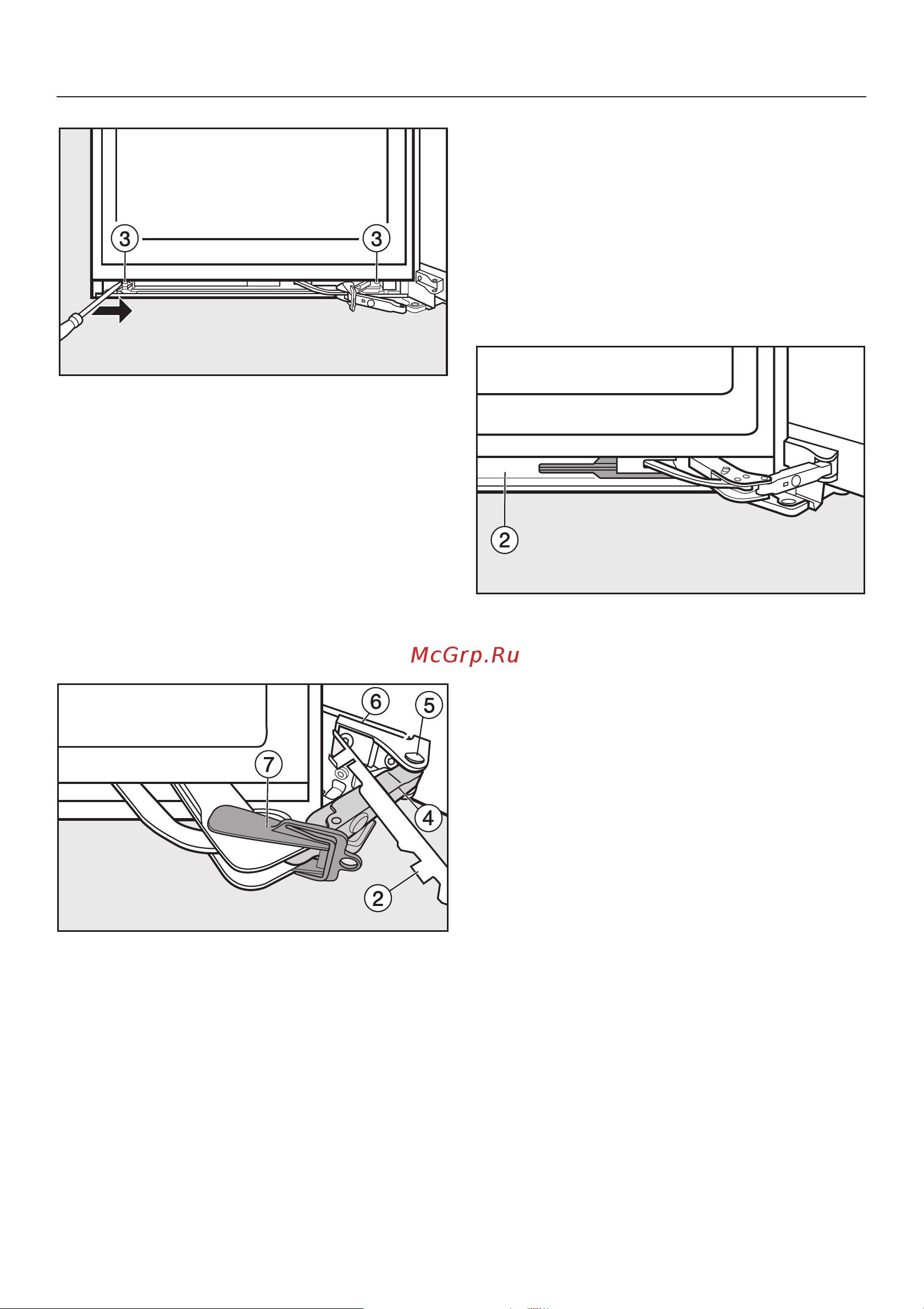 Miele FN14827 Sed [50/56] Èçìåíåíèå íàâåñêè äâåðöû