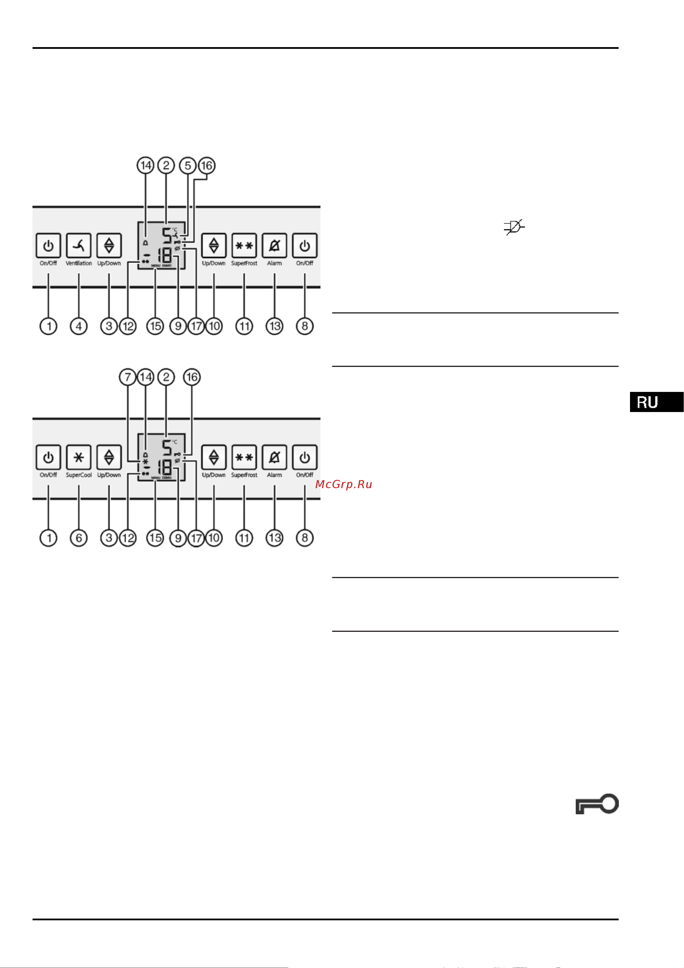 Liebherr ICS 3324 Comfort [5/14] Органы управления и индикации