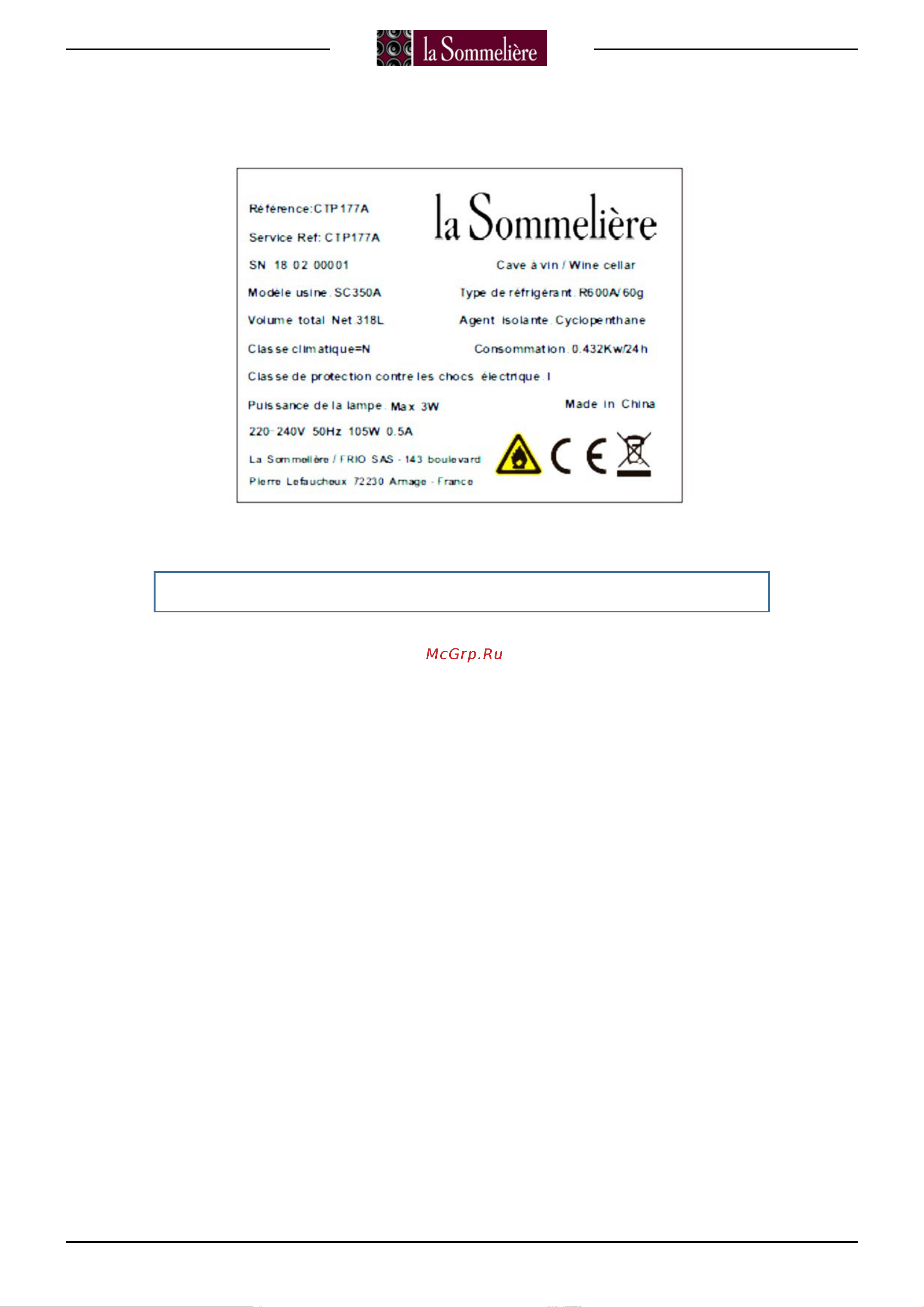 La Sommeliere CTV81 [6/17] Ctv81 ctv252 ctp252a ctv177b ctp177a ru 6