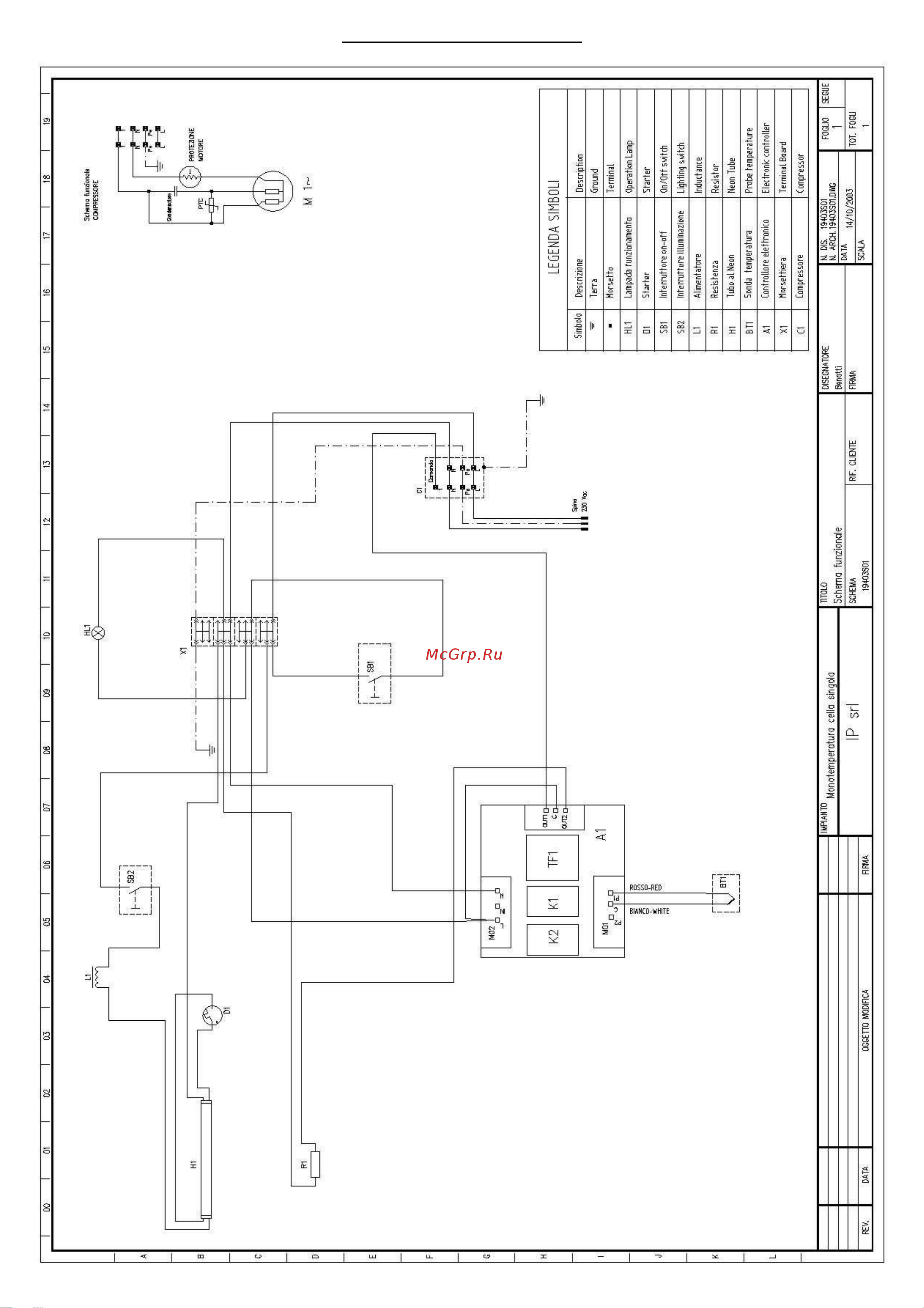 IP Industrie CI 141 CF X [21/24] Wiring mono version