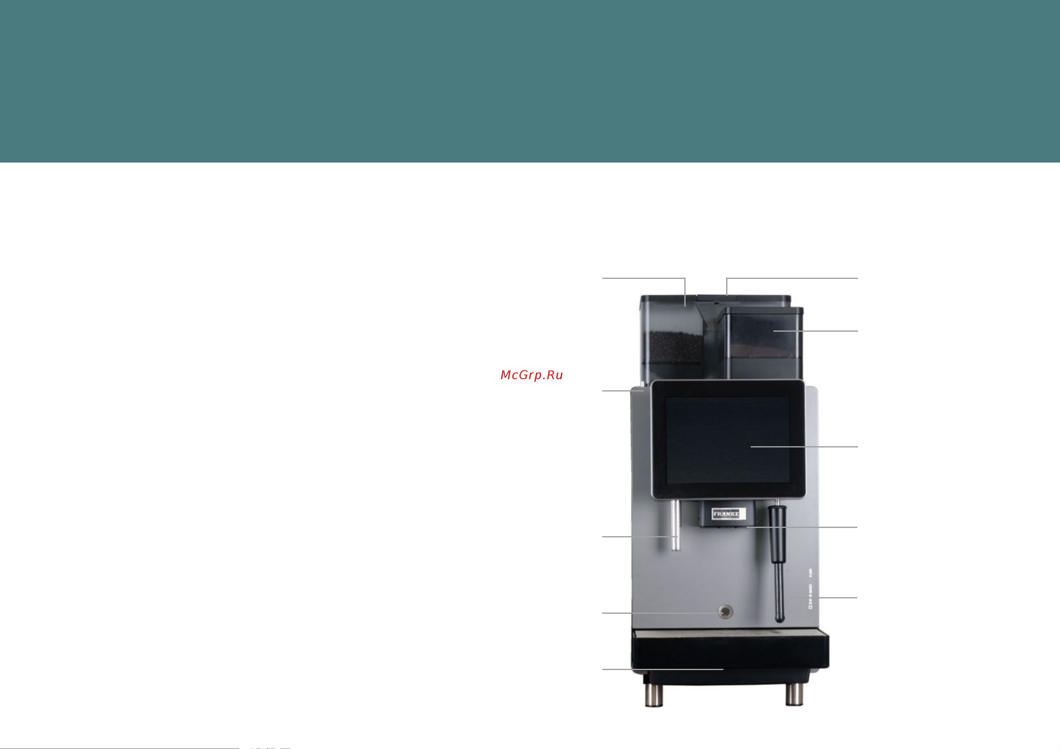Franke A800 FM [13/64] Description of machine