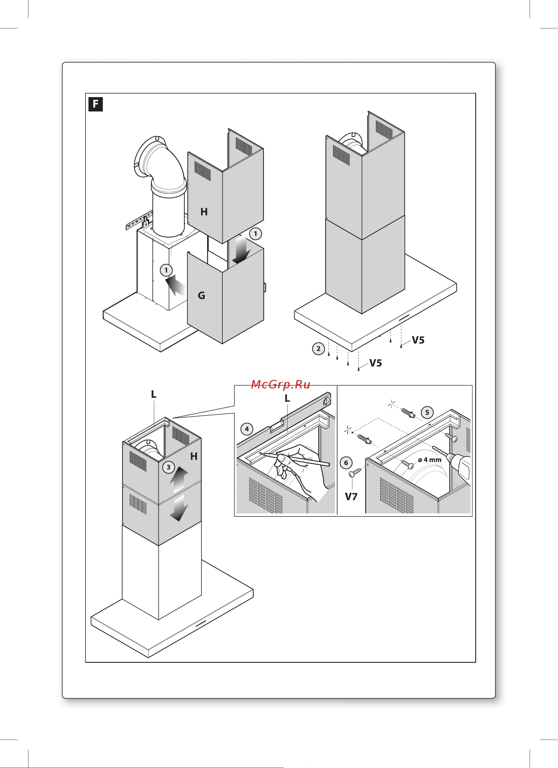 Falmec Lumina 90 Glass wall (NRS) Руководство по эксплуатации онлайн [6/96] 773658