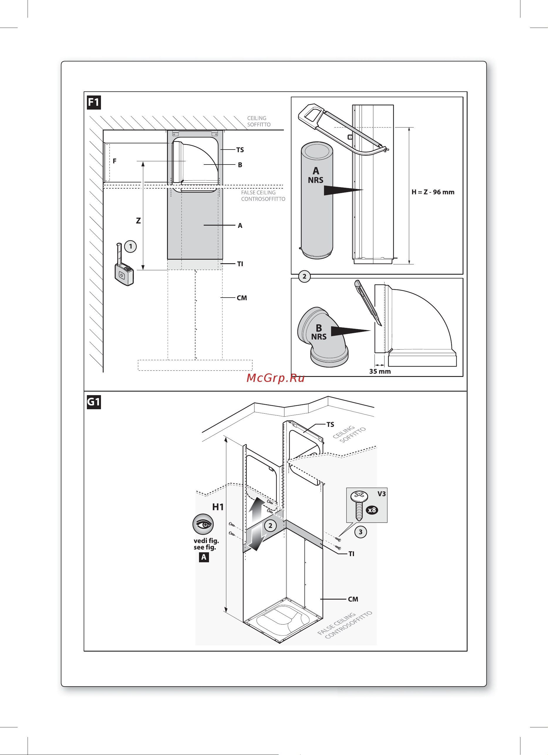 Falmec Lumina 90 Glass wall (NRS) Руководство по эксплуатации онлайн [9/96] 773658