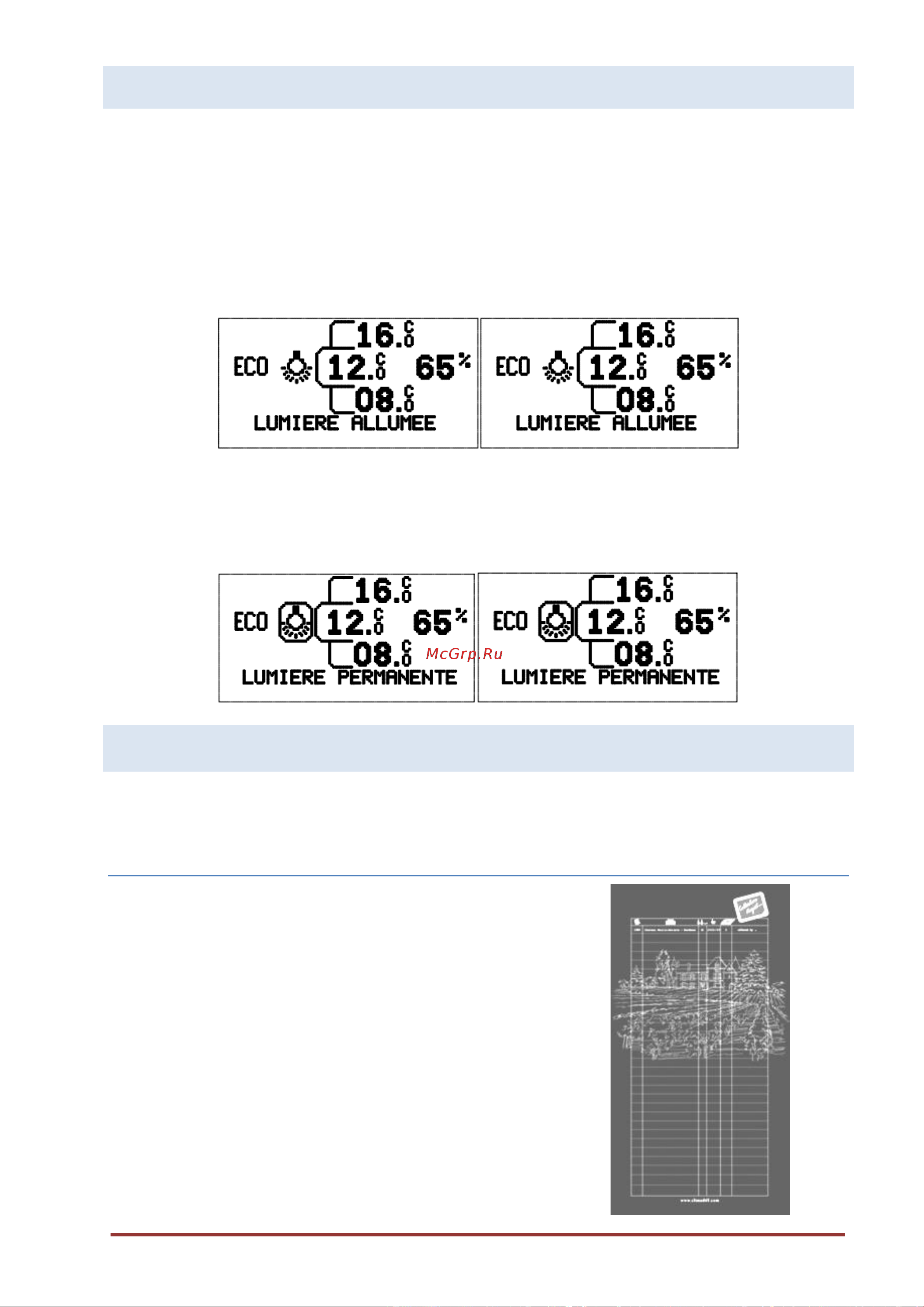 Climadiff DVP305G [27/35] Внутреннее освещение