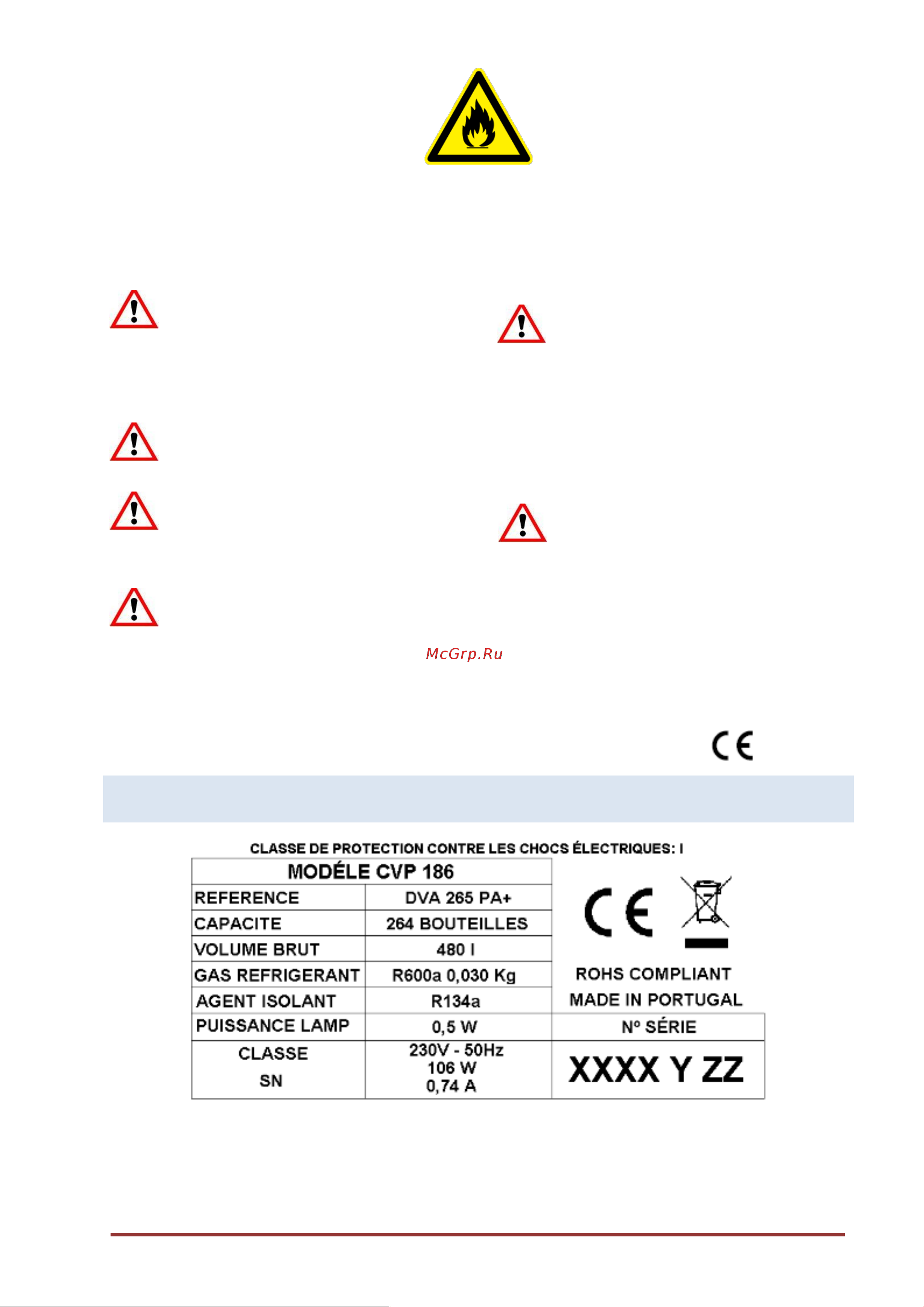 Climadiff DVP305G [4/35] Идентификация