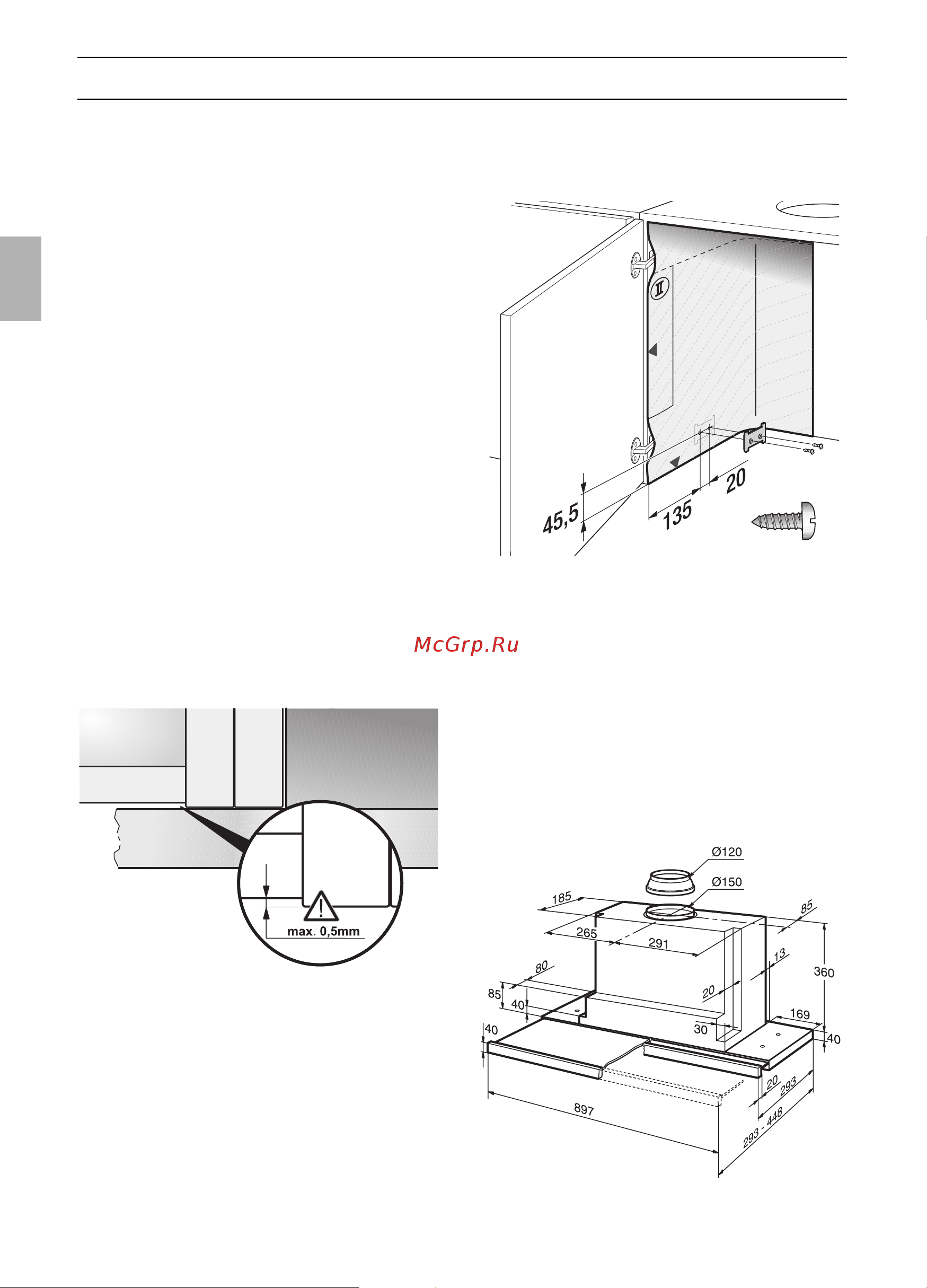 Gaggenau AF 280 190 [14/132] Vorbereiten oberschrank