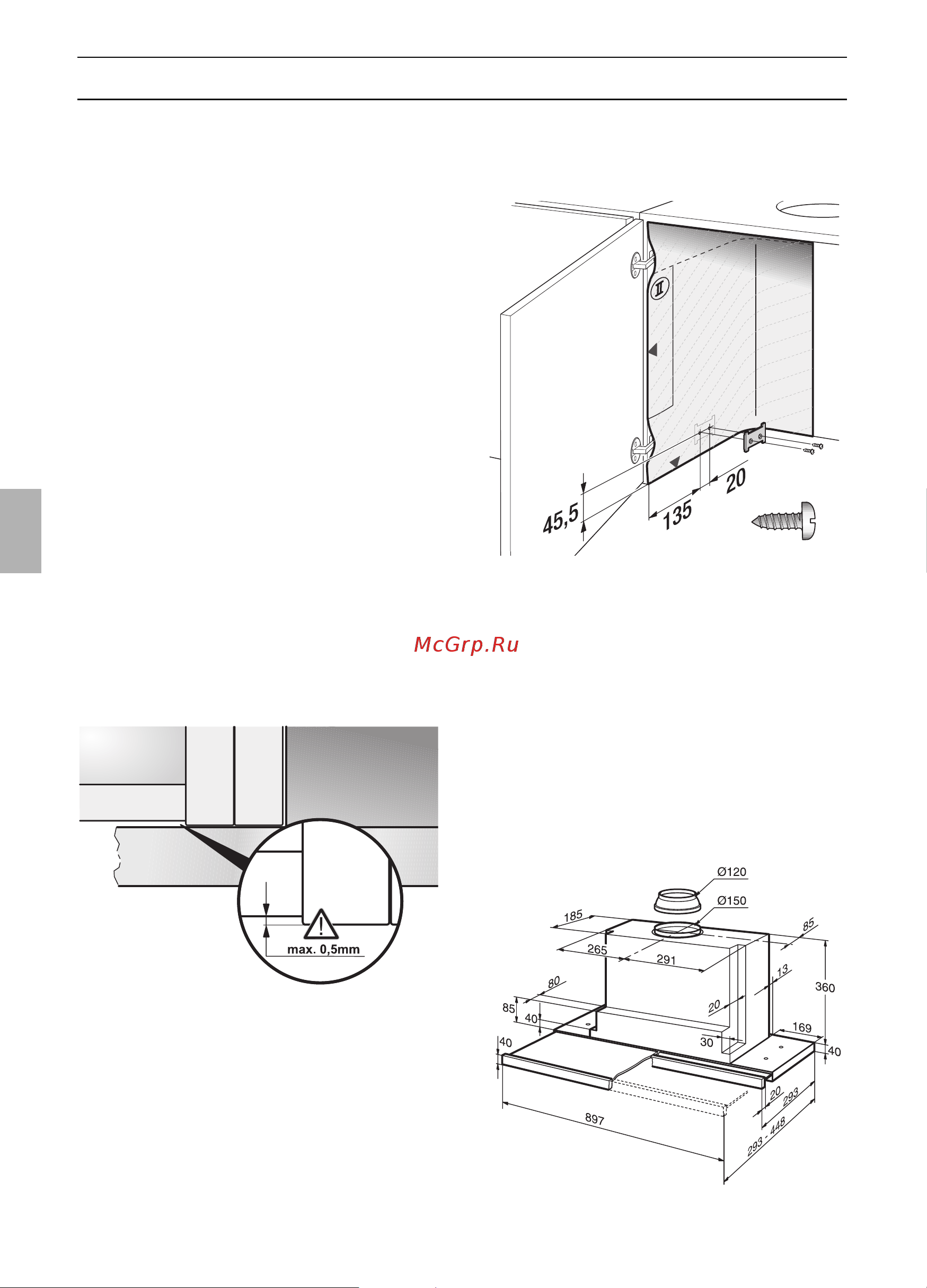 Gaggenau AF 280 190 [62/132] Voorbereiding bovenkast