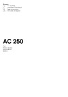 Gaggenau AC 250 190 Руководство по эксплуатации