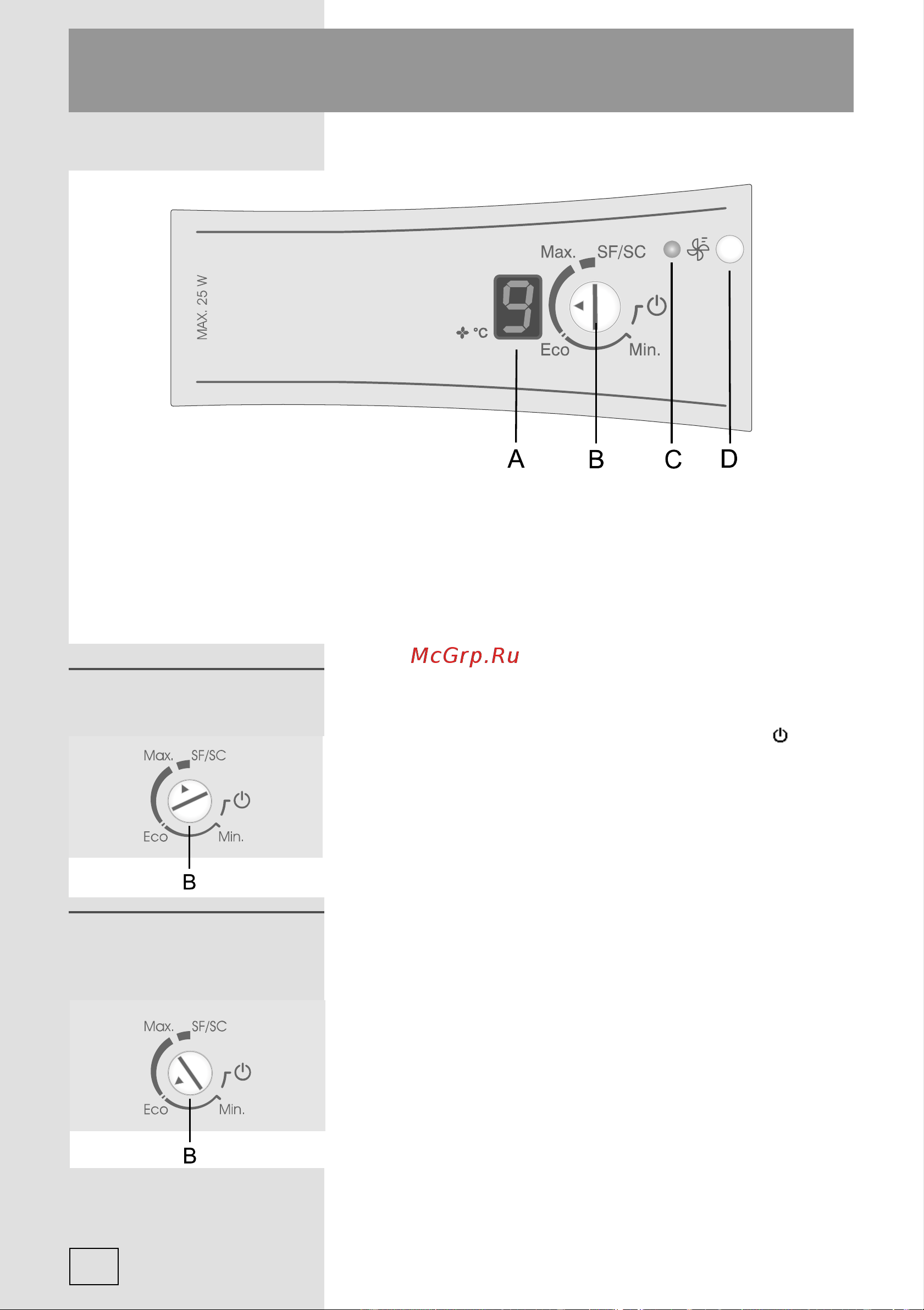 Fulgor Milano FBC 352 NF ED [86/152] Bandeaux de commandes appareils avec régulation électronique