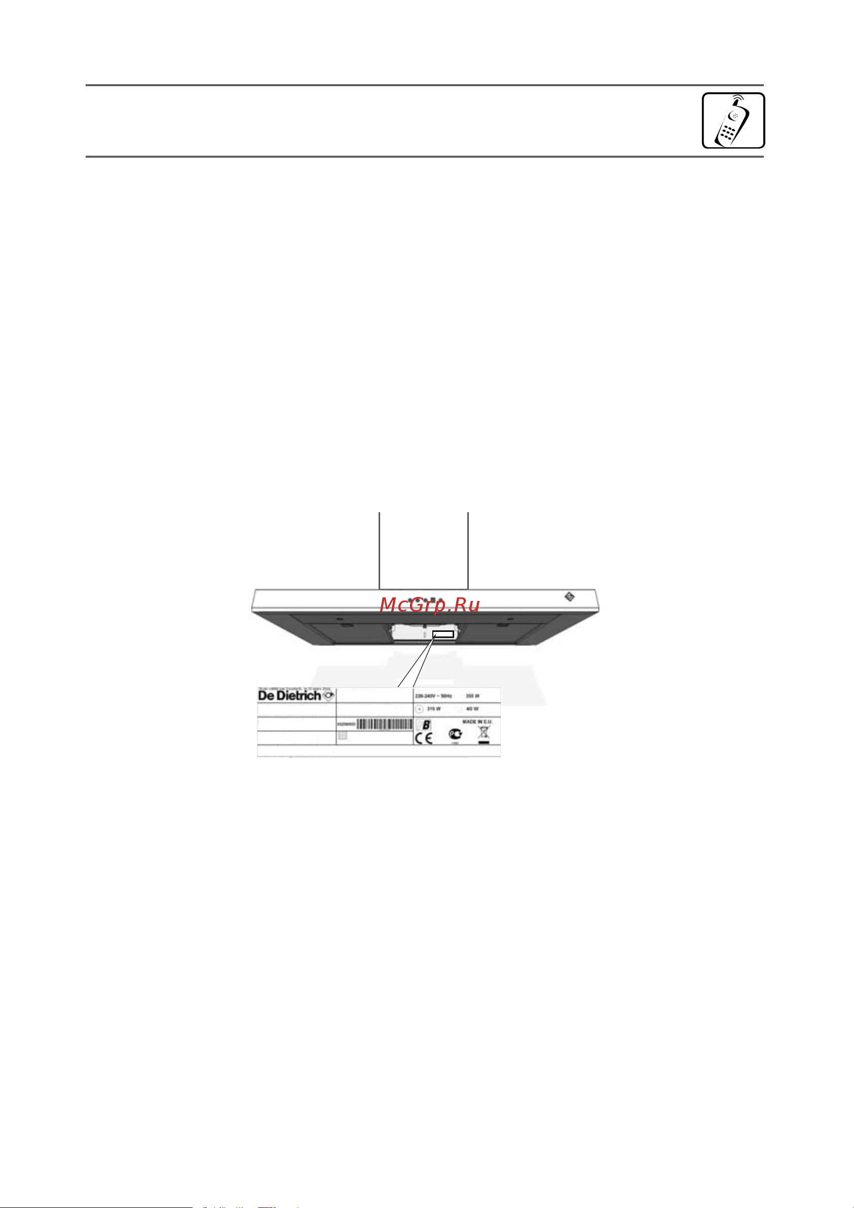 De Dietrich DHB7952X [104/128] Dział obsługi klienta