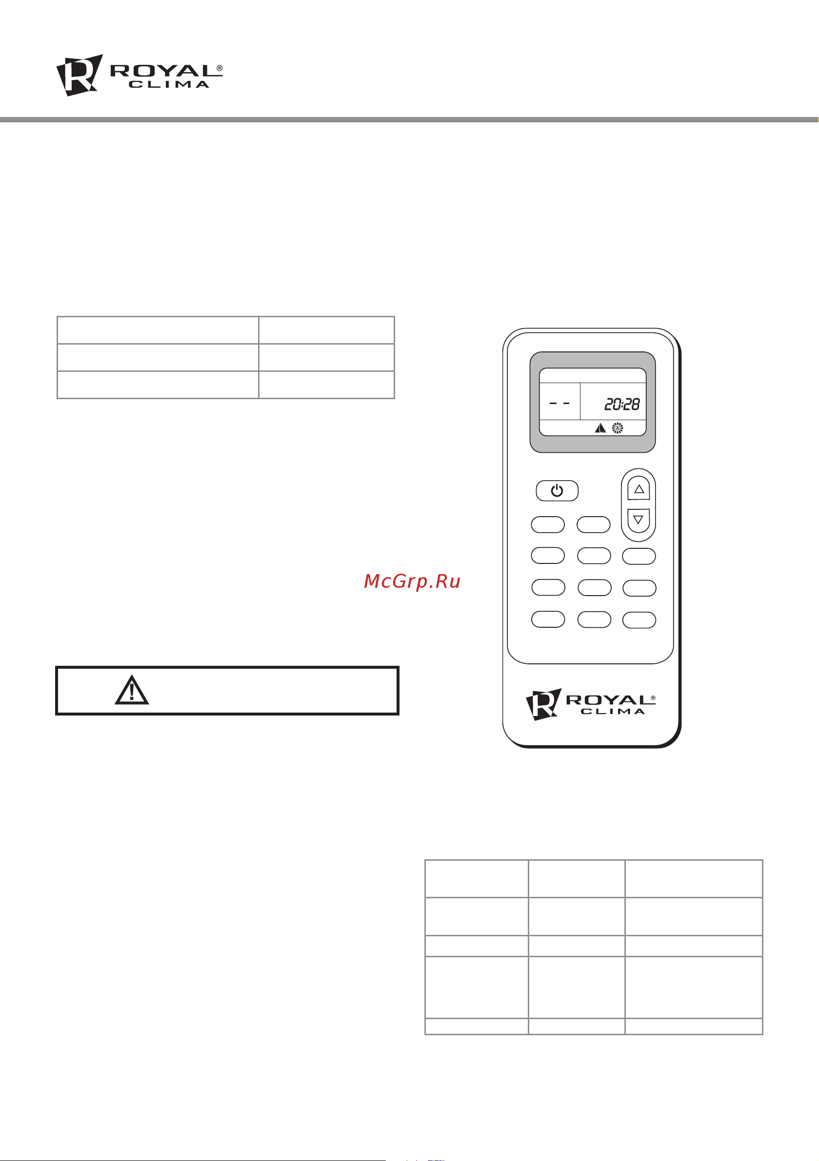 Royal Clima серия Apollo Inverter [10/20] Внимание