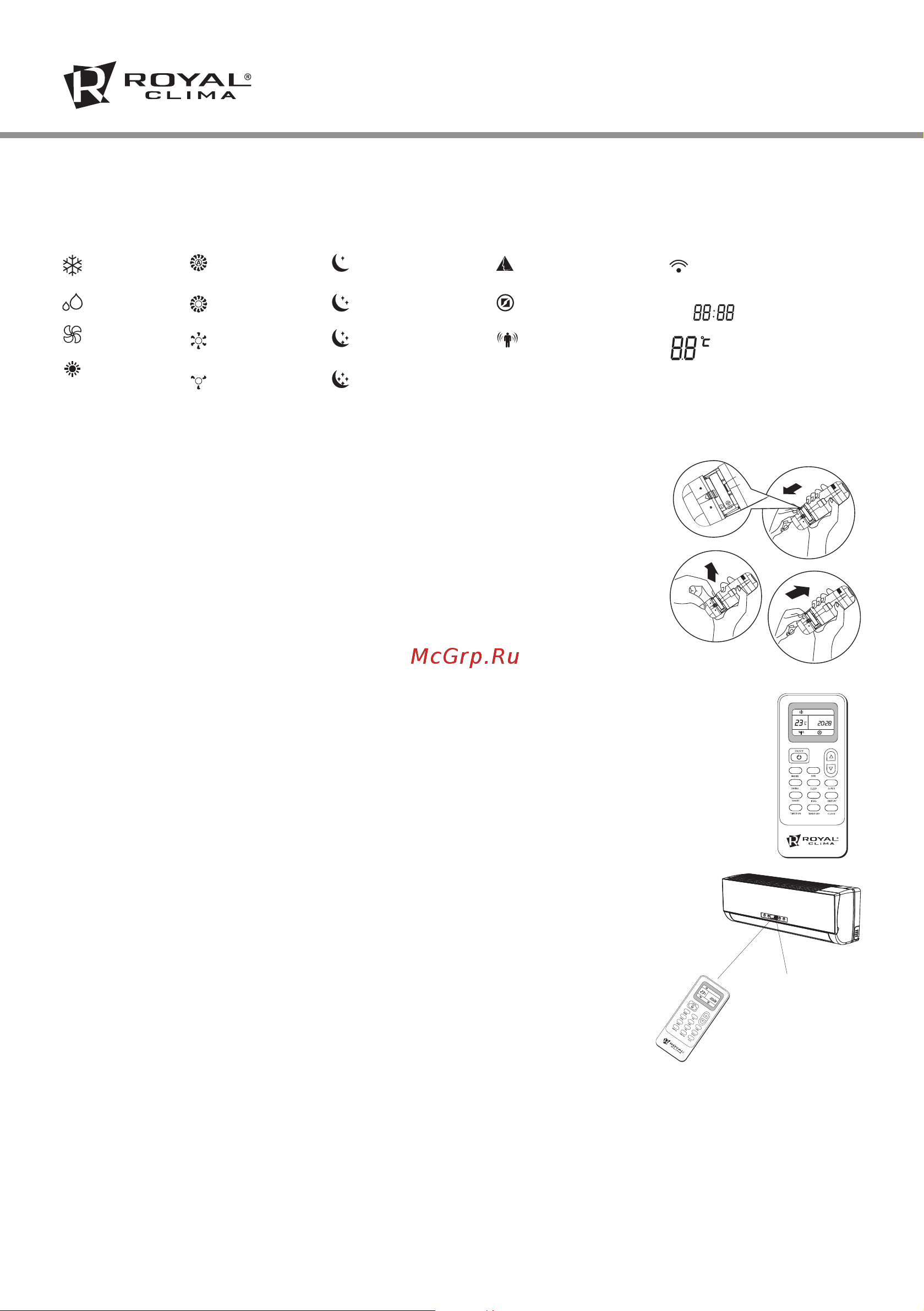 Royal Clima серия Apollo Inverter [8/20] Индикация дисплея