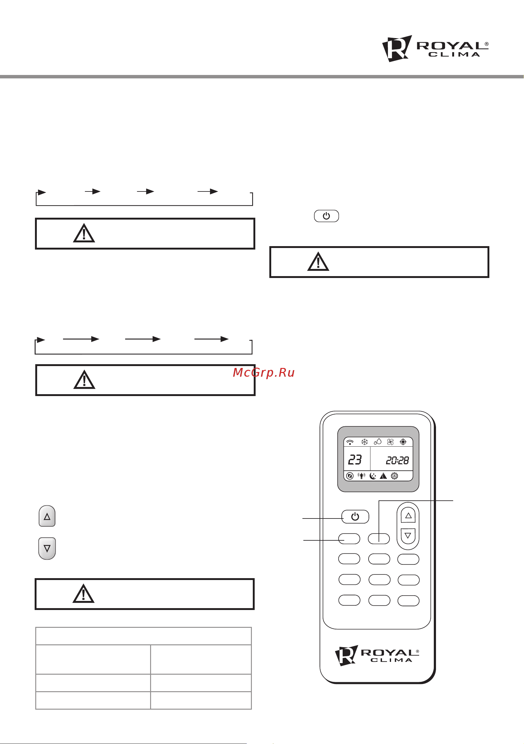 Royal Clima серия Apollo Inverter [9/20] Режимы работы