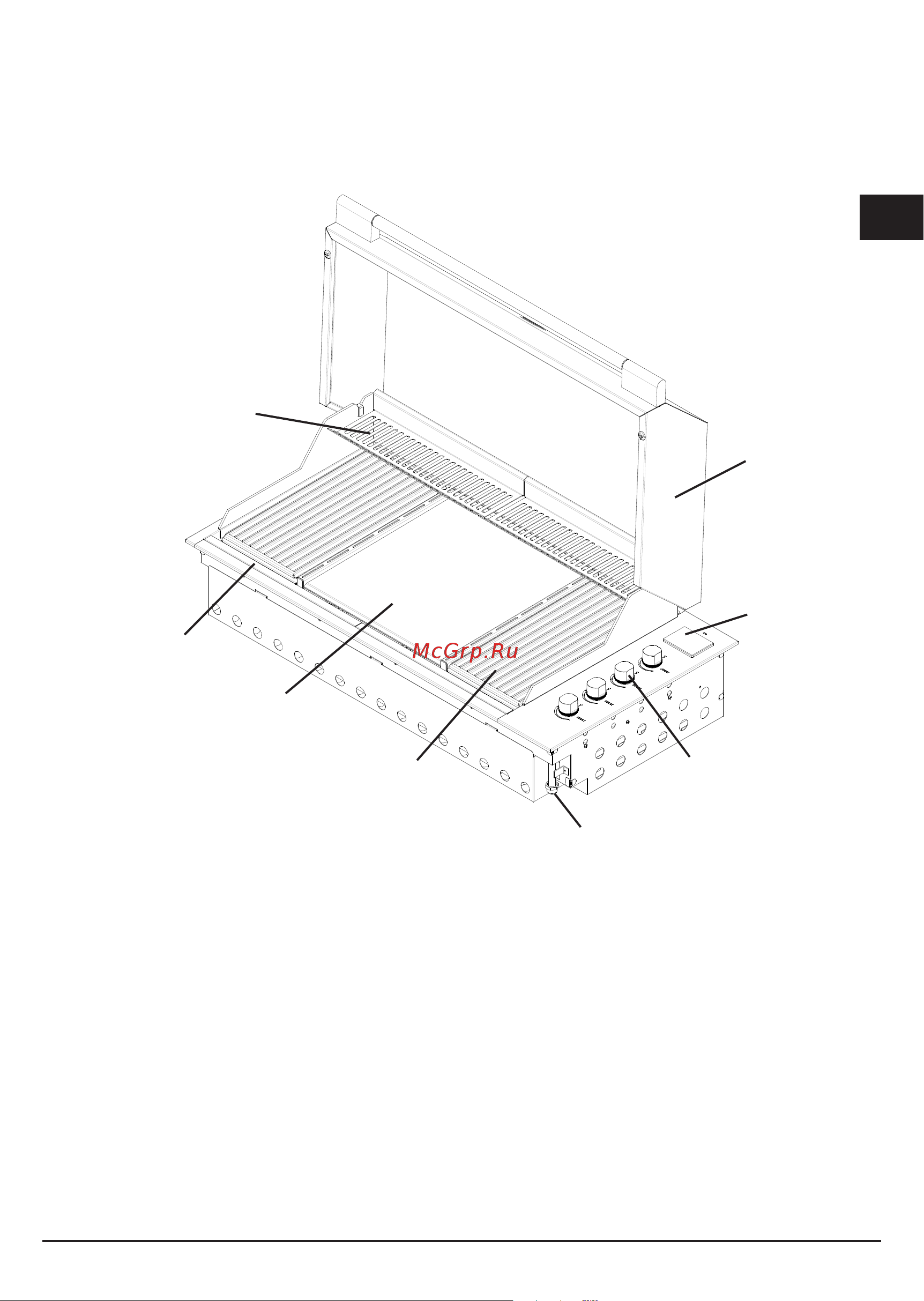 Fulgor Milano SBQ 1000 G X [5/104] Barbecue integrato coperchio alto