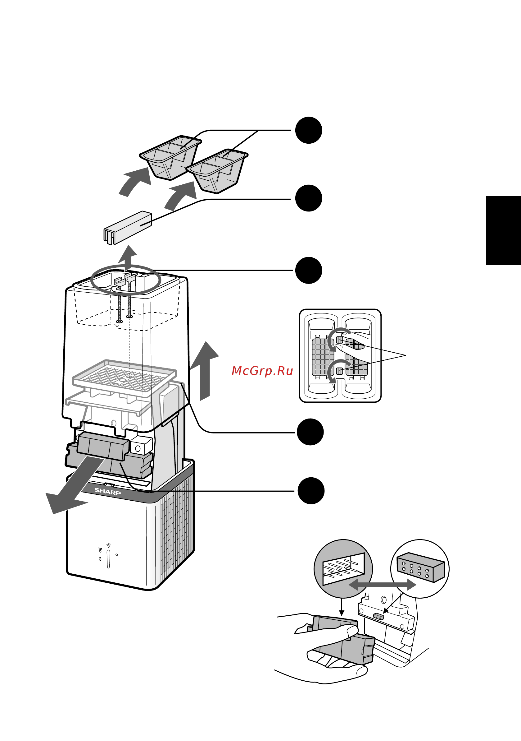 Sharp IG-A10EU-W [9/64] How to replace the plasmacluster ion generating unit