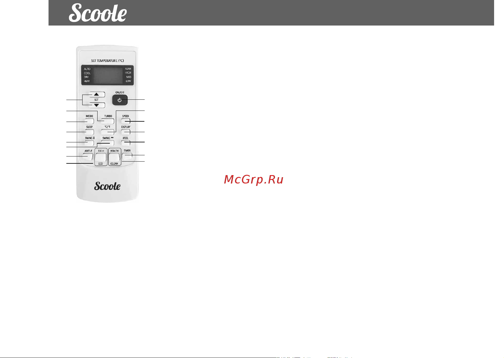 Scoole SC AC SP9 12H-K Руководство по эксплуатации онлайн [12/28] 774239