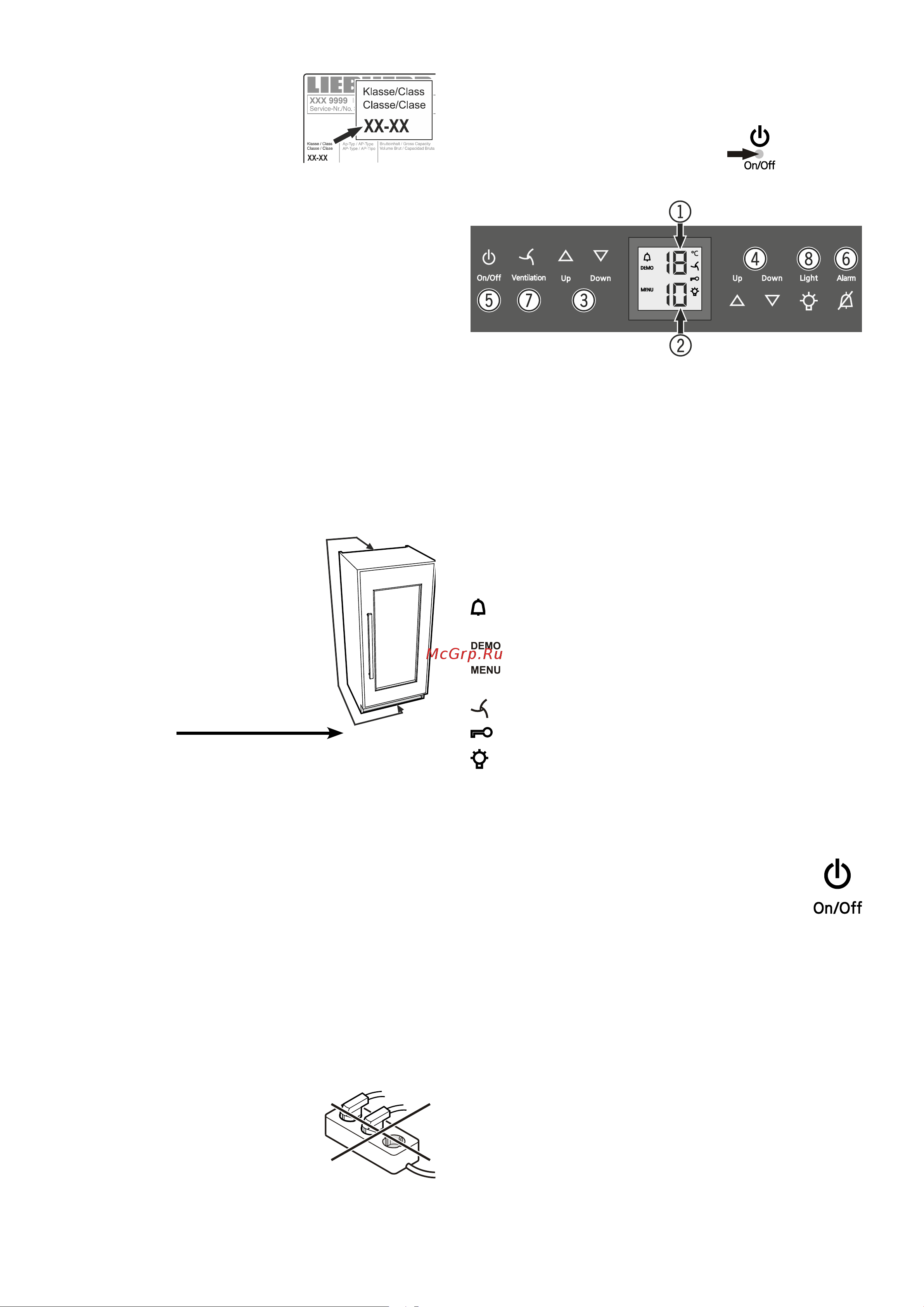 Liebherr EWTdf 2353-20 001 [4/11] Включение и выключение прибора