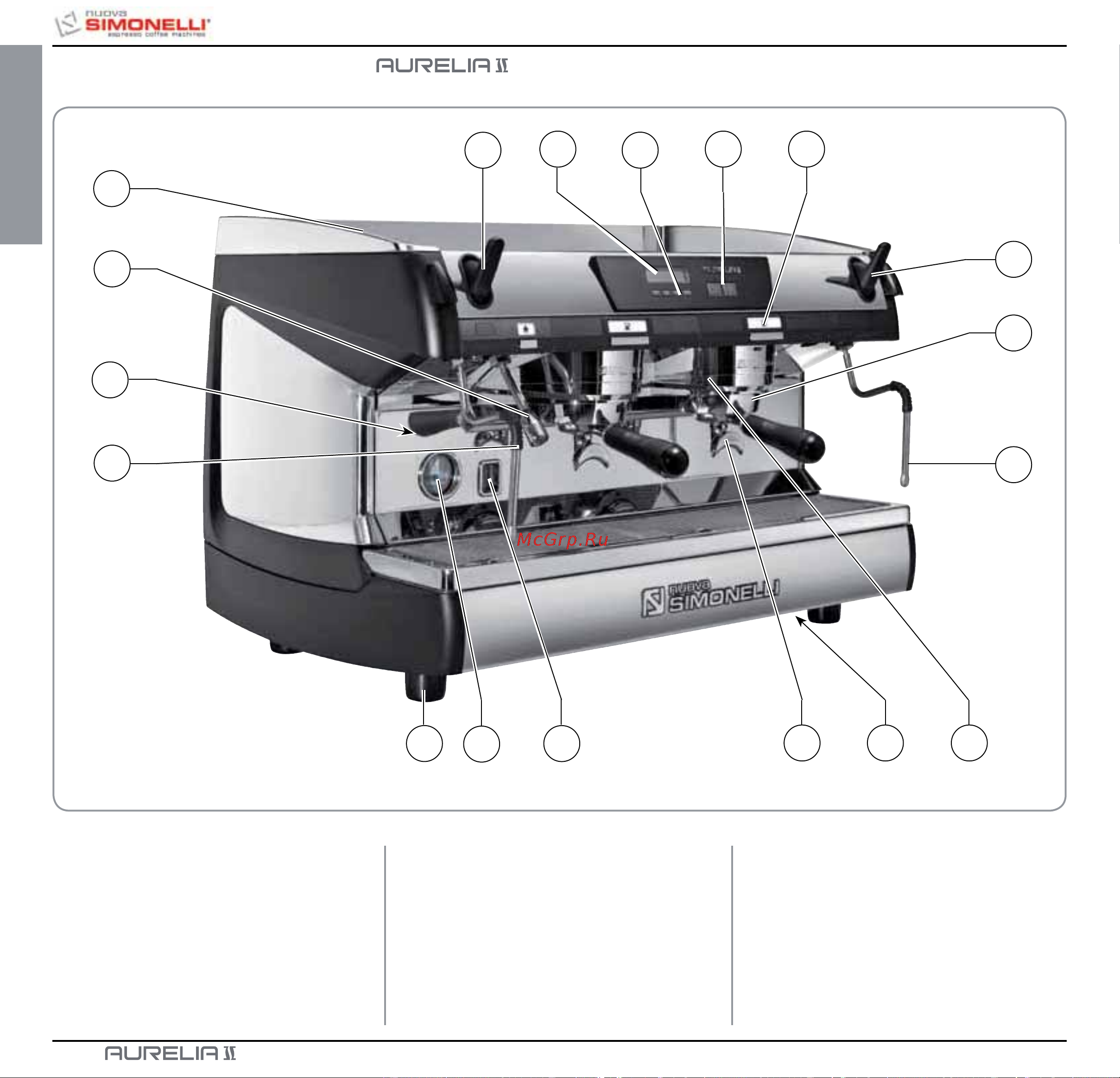 Nuova Simonelli Aurelia II 3 Gr V [134/214] Beschreibung s v digit t3