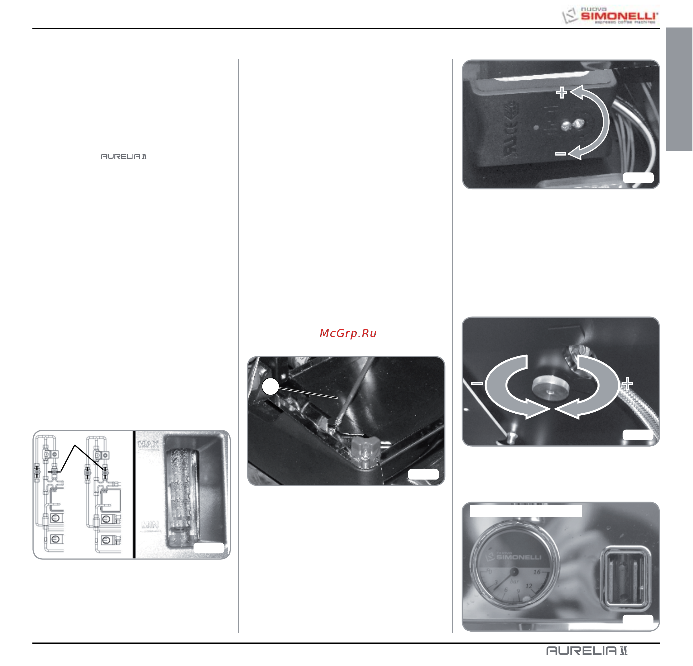 Nuova Simonelli Aurelia II 3 Gr V [141/214] Einstellungen durch den fachmann
