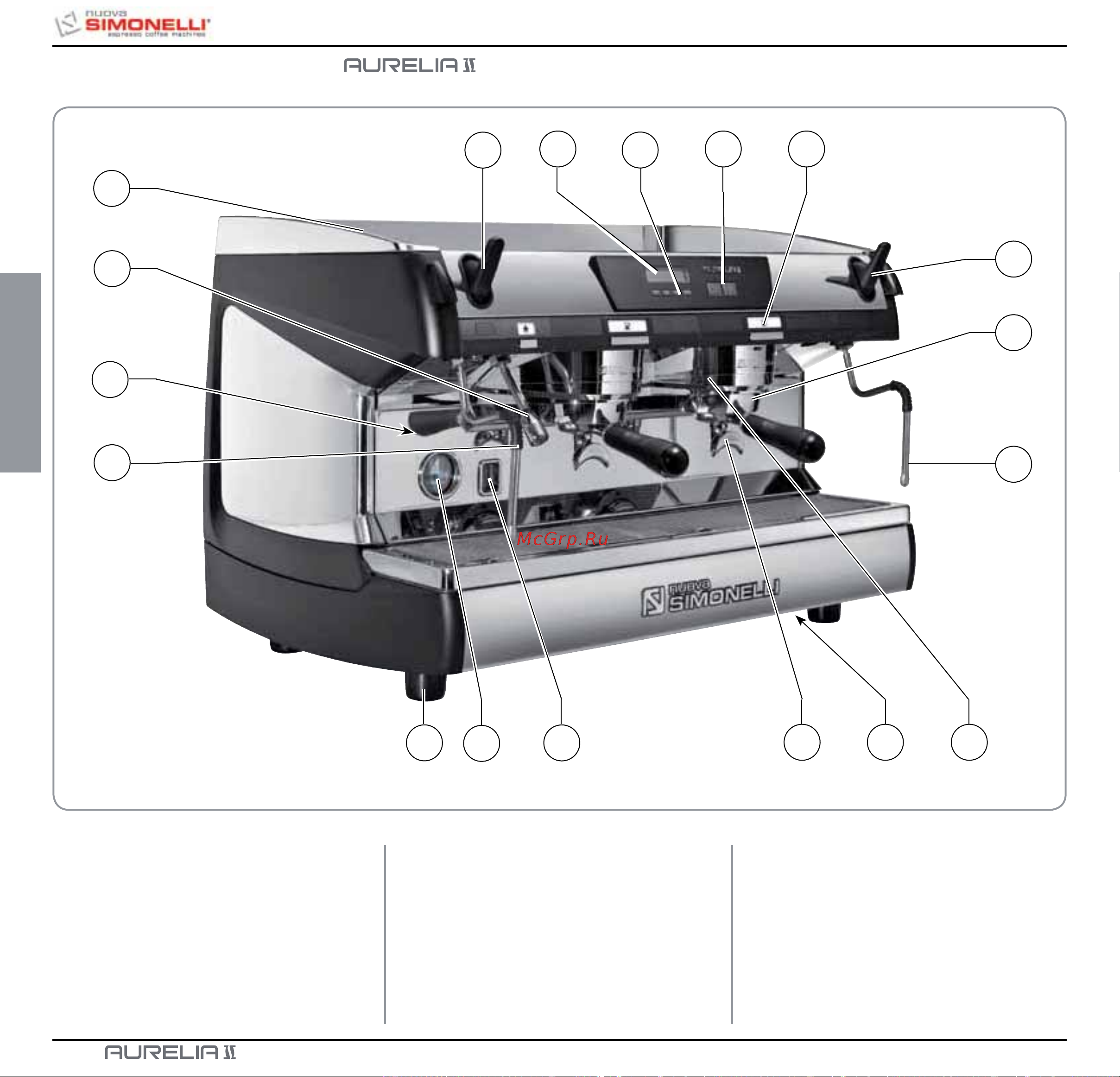 Nuova Simonelli Aurelia II 3 Gr V [172/214] Descripción s v digit t3
