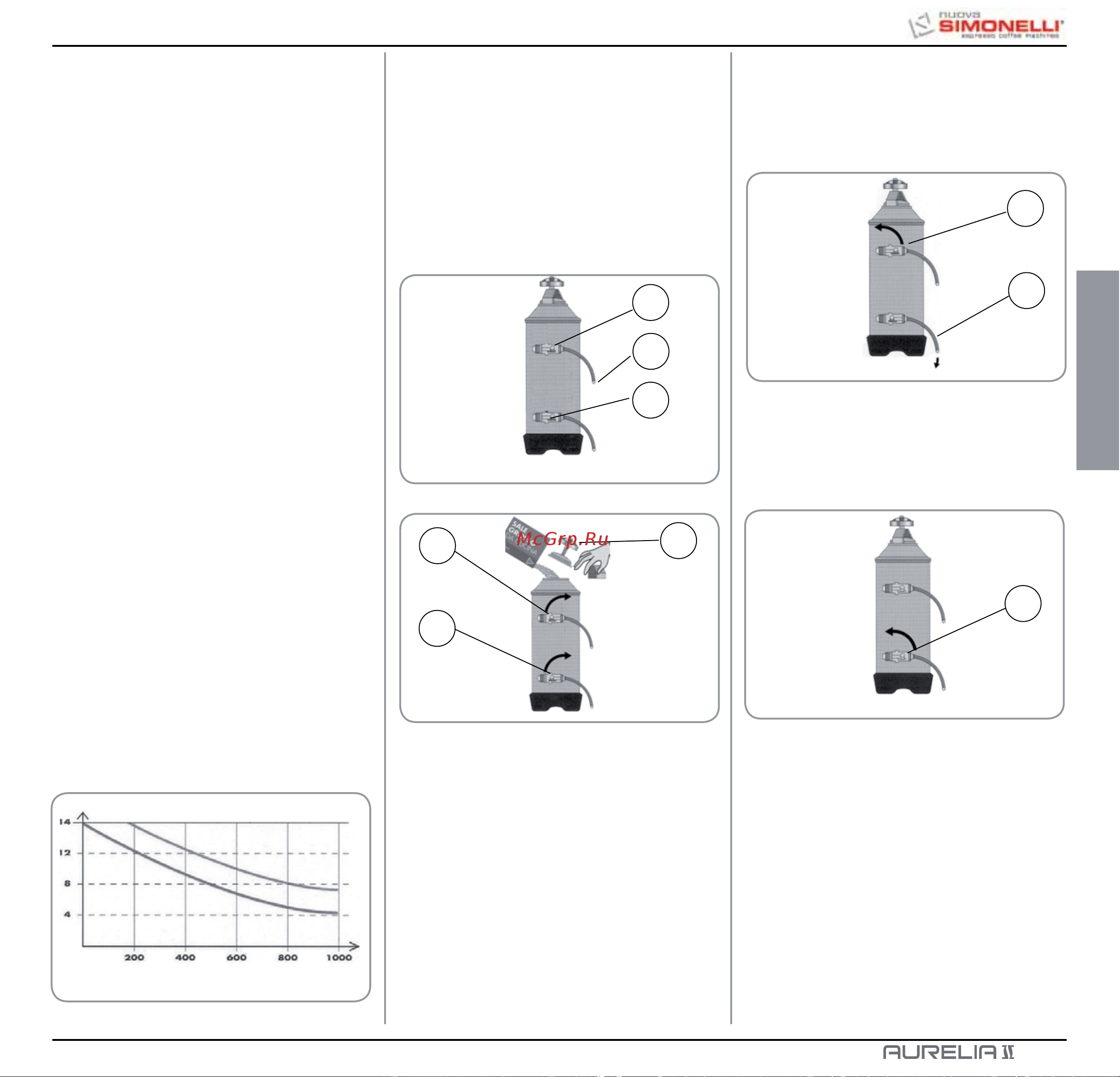 Nuova Simonelli Aurelia II 3 Gr V [201/214] Mantenimiento