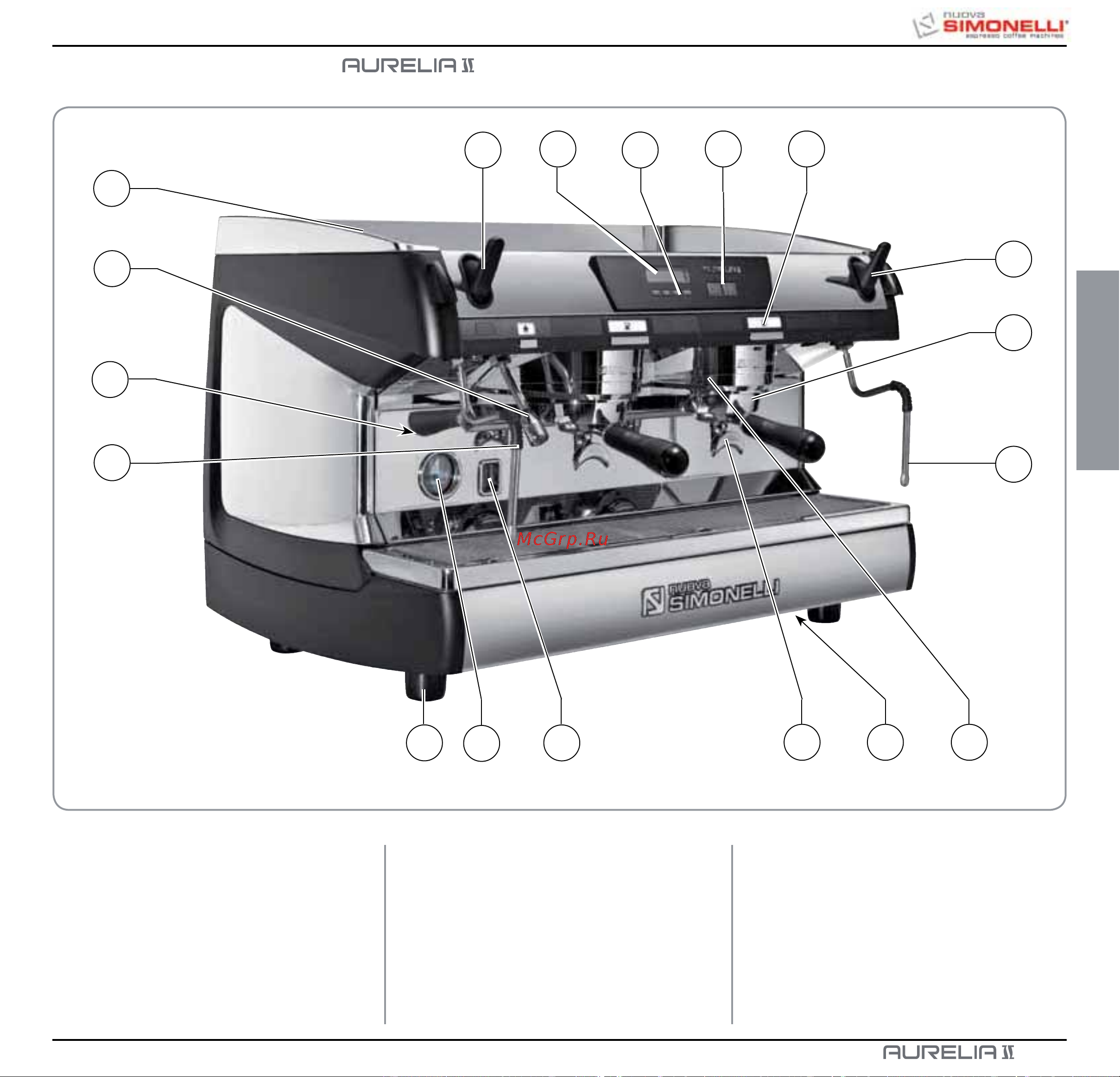 Nuova Simonelli Aurelia II 3 Gr V [45/214] Description s v digit t3