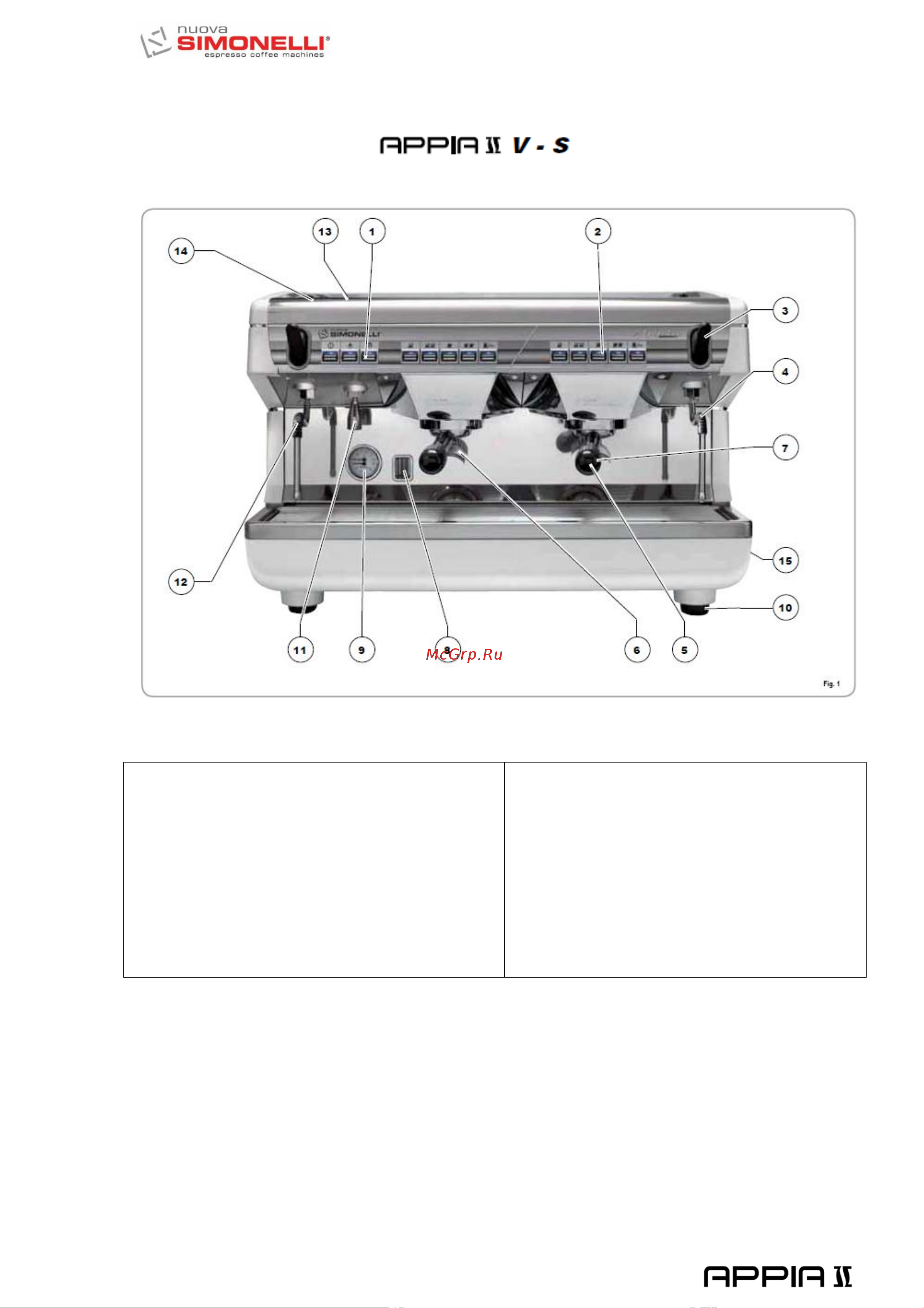 Nuova Simonelli Appia II 3 Gr S [6/38] Описание