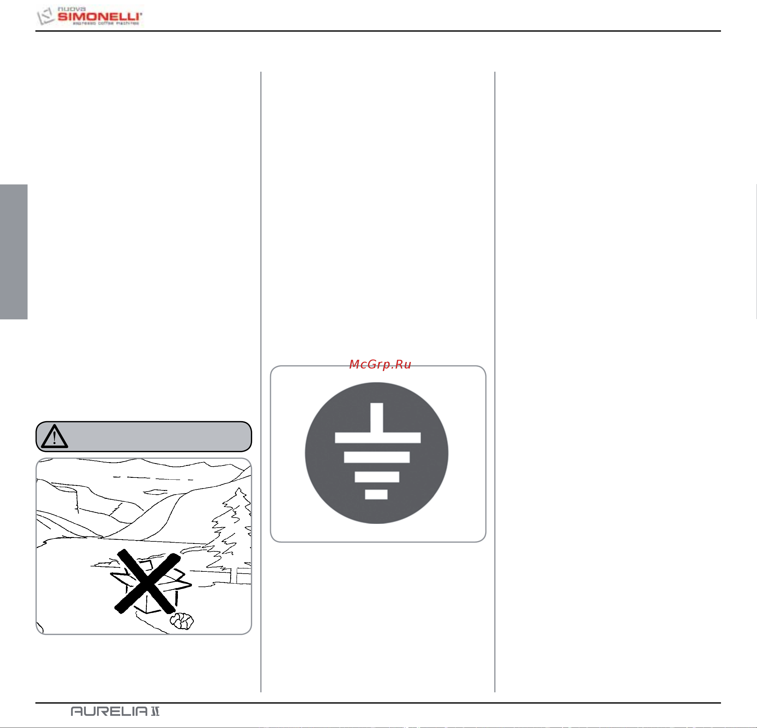 Nuova Simonelli Aurelia II 2 Gr S [174/214] Prescripciones de seguridad