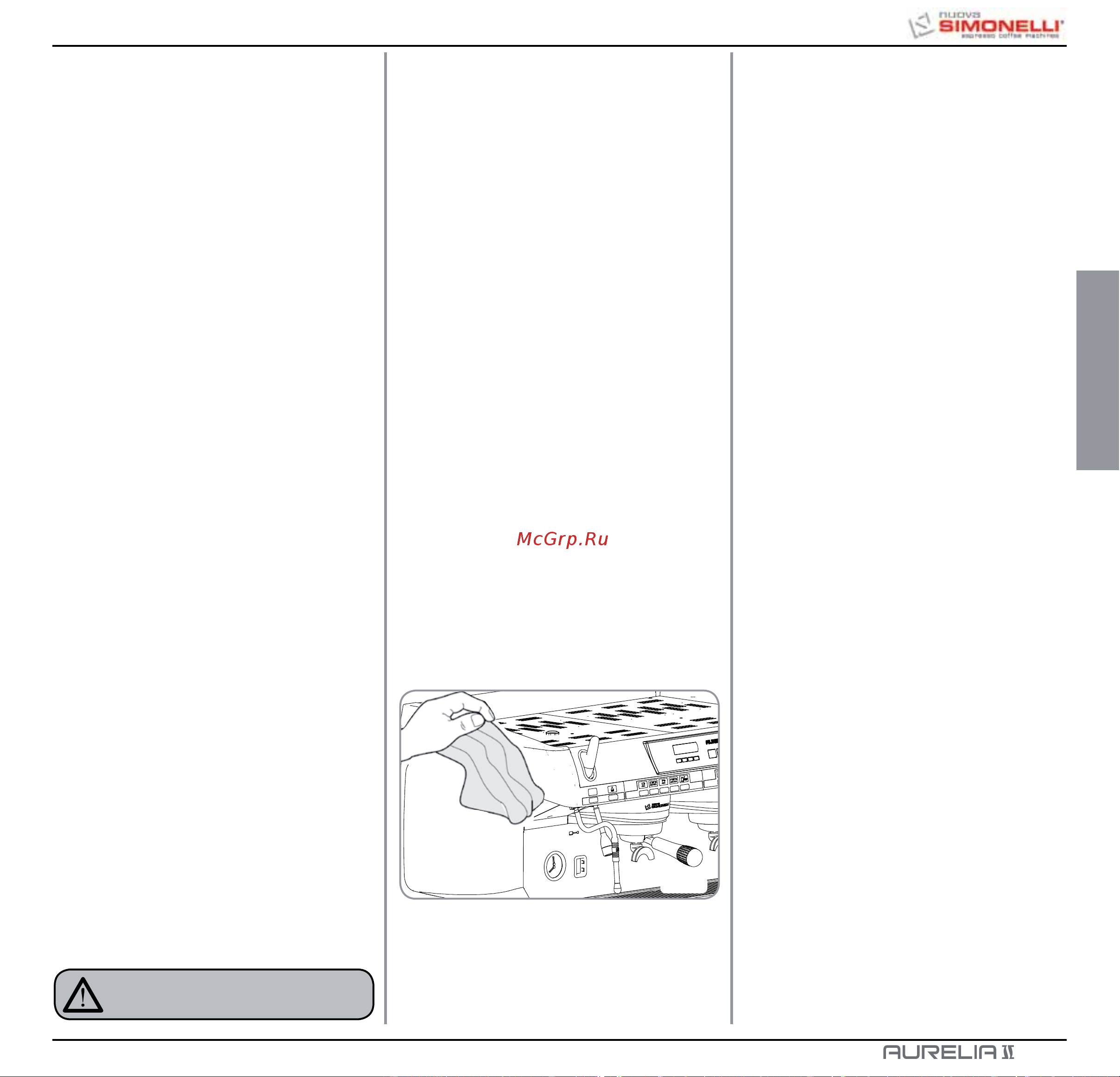 Nuova Simonelli Aurelia II 2 Gr S Руководство по эксплуатации онлайн [175/214] 774412
