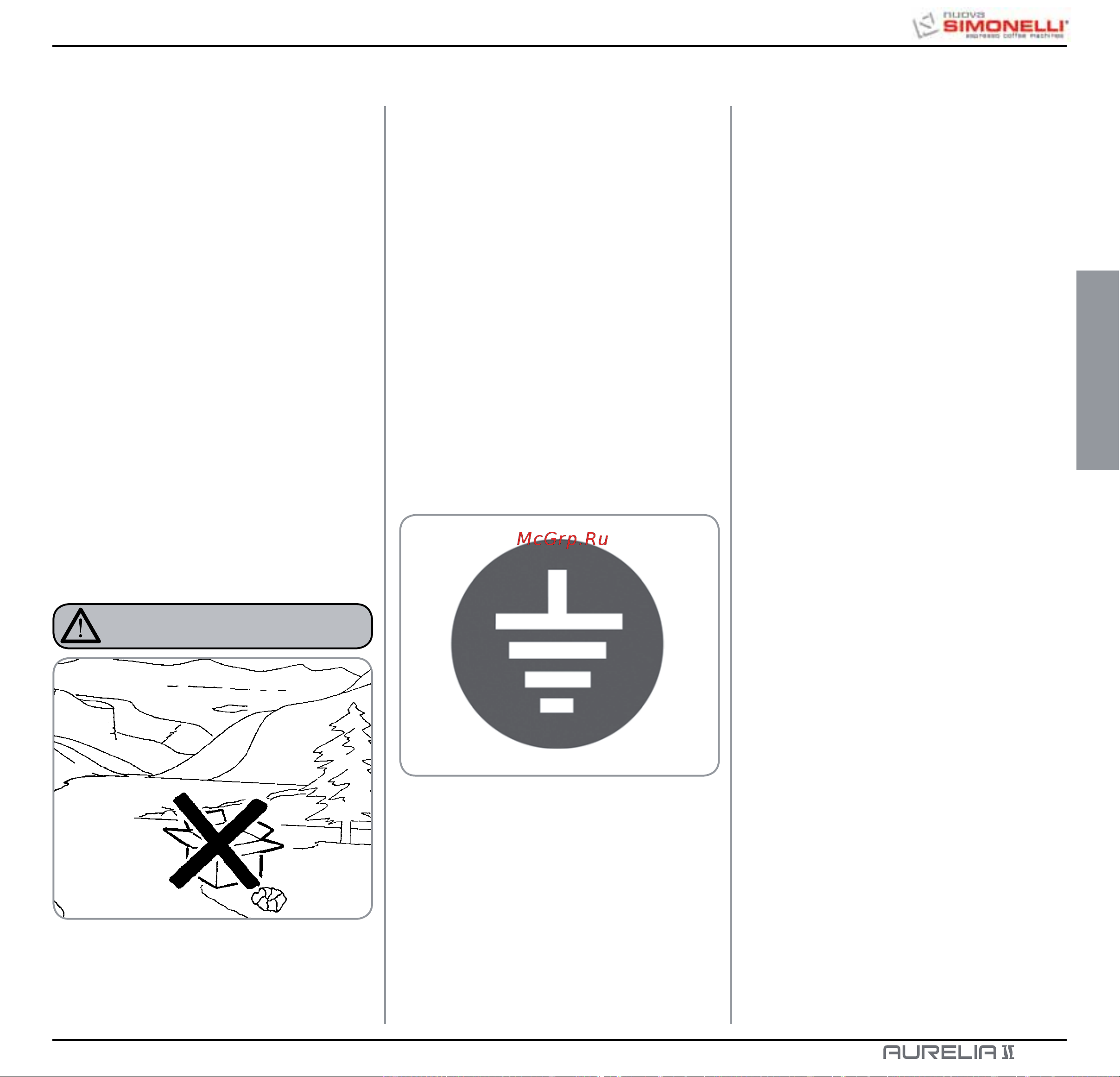Nuova Simonelli Aurelia II 2 Gr S [47/214] Safety prescription