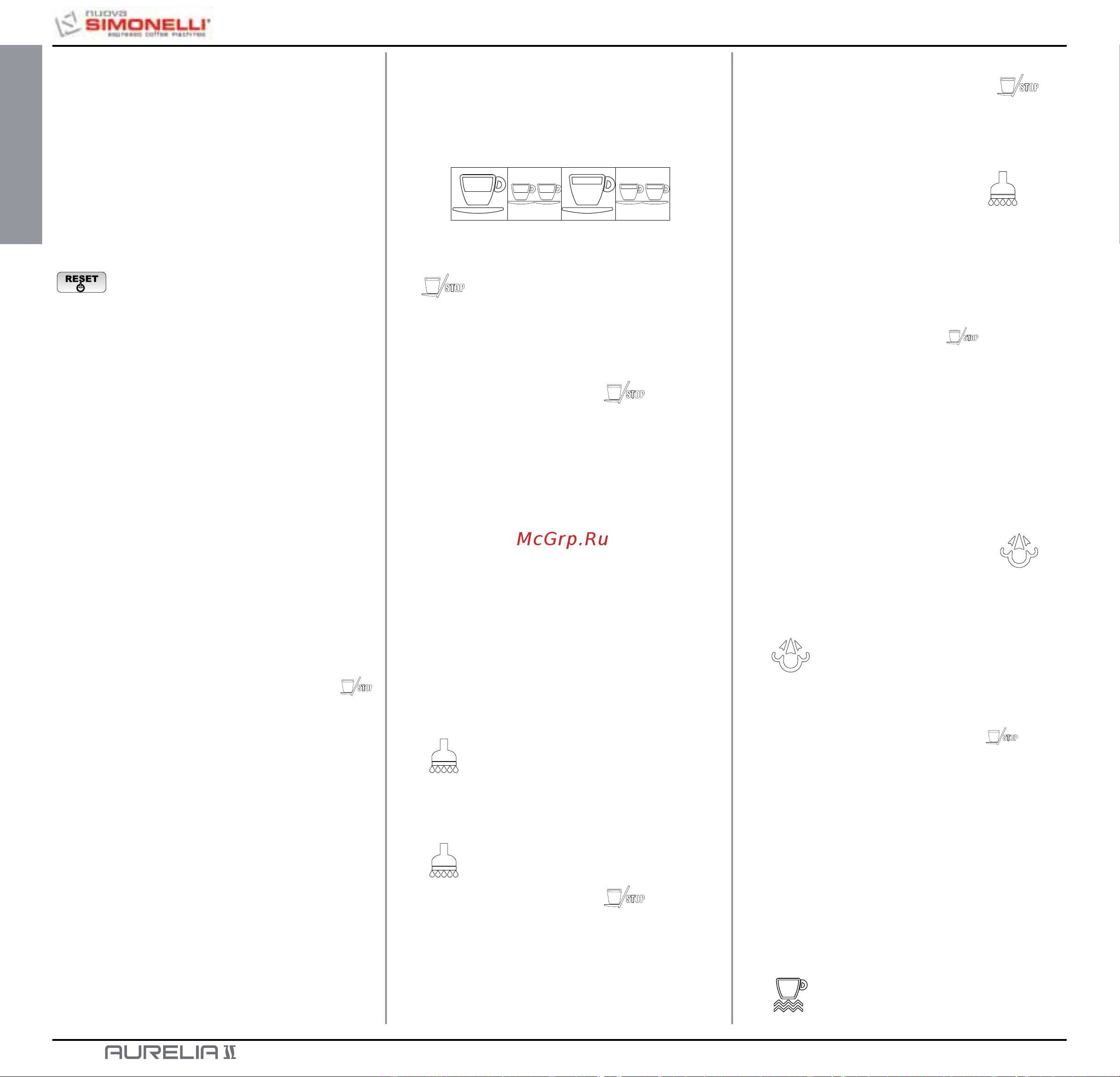 Nuova Simonelli Aurelia II 3 Gr S [30/214] Programmazione aurelia v