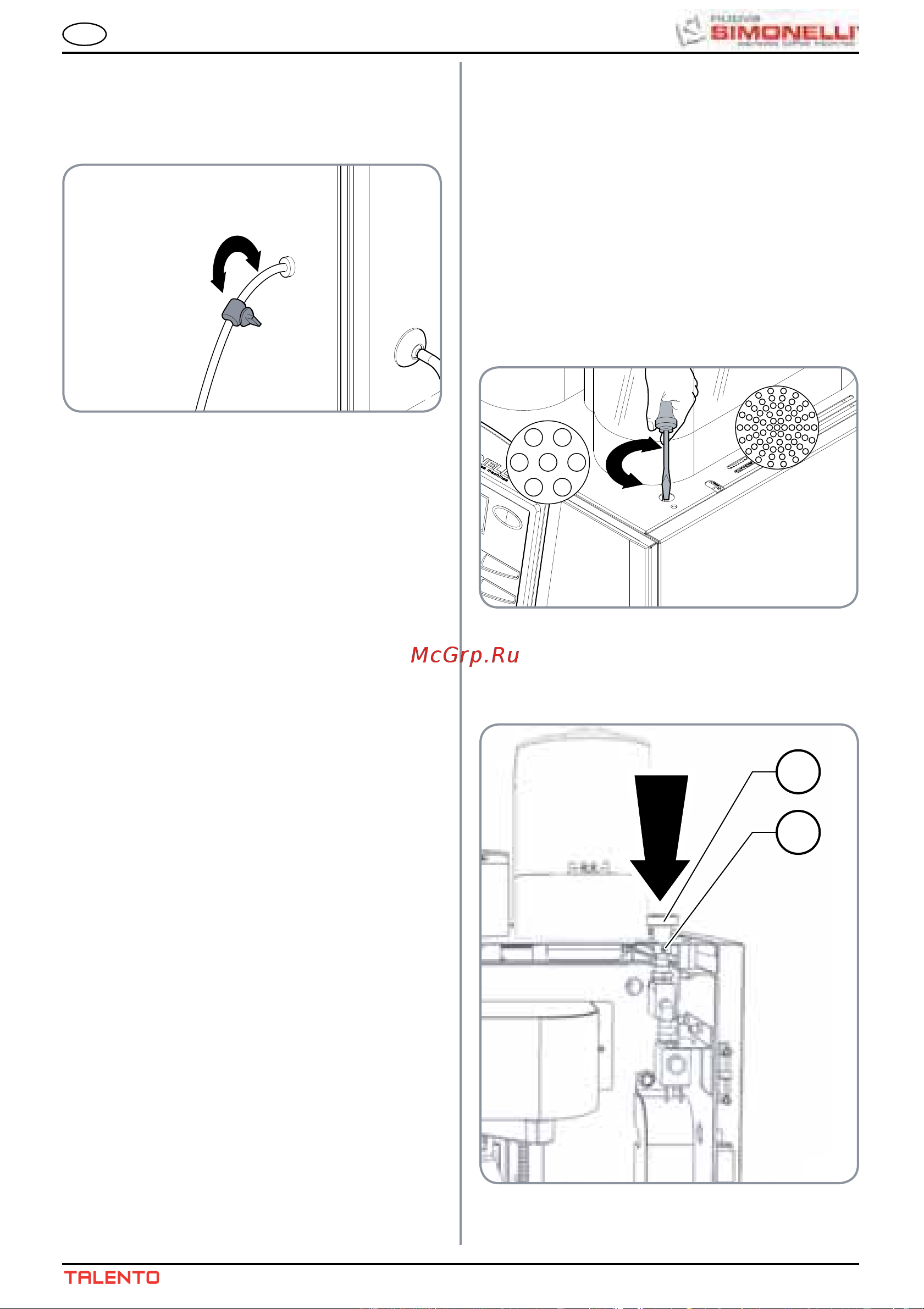 Nuova Simonelli Talento Plus [15/100] Regolazione flusso del latte
