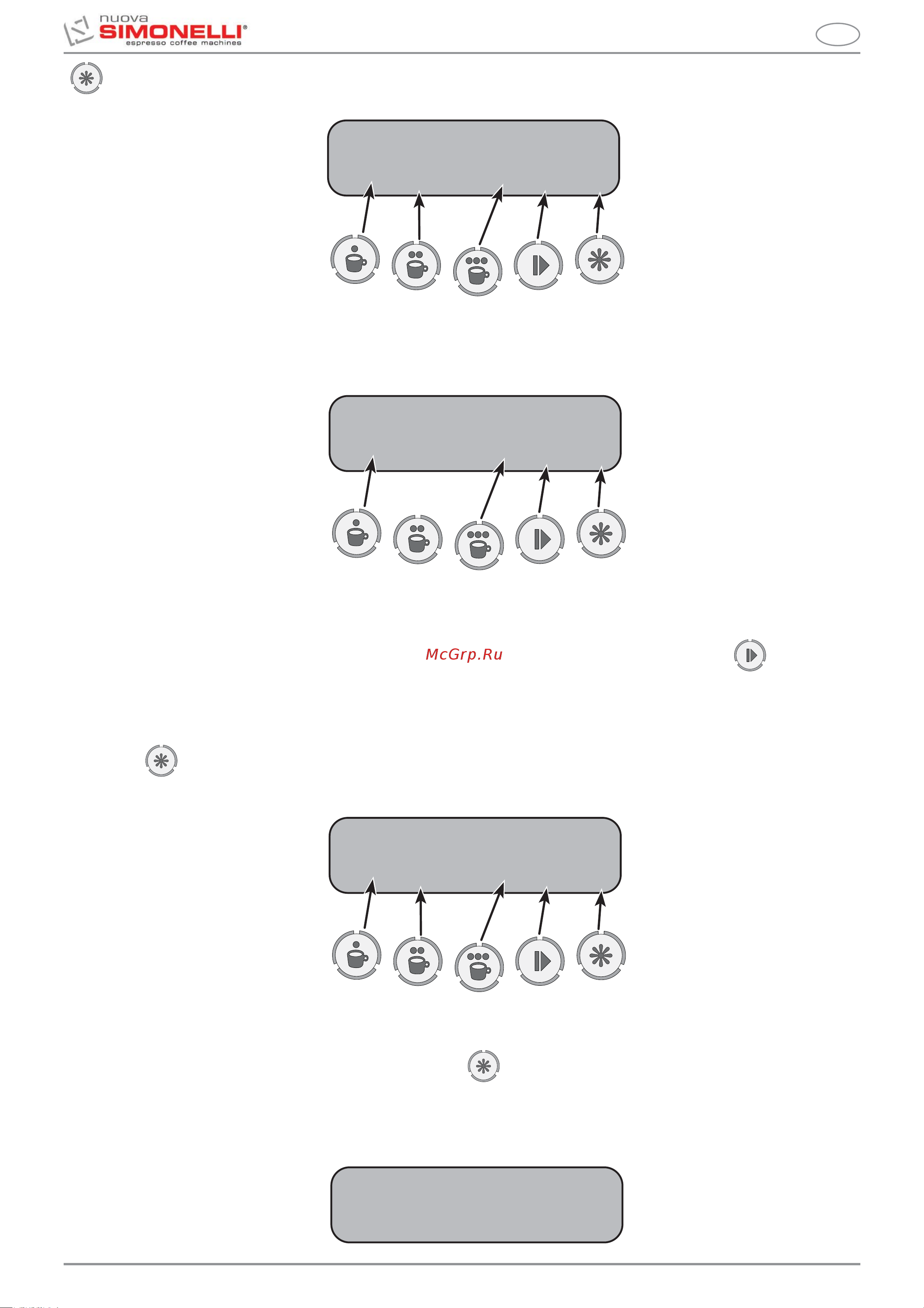 Nuova Simonelli Mythos Plus [24/66] Programming of the single impulse