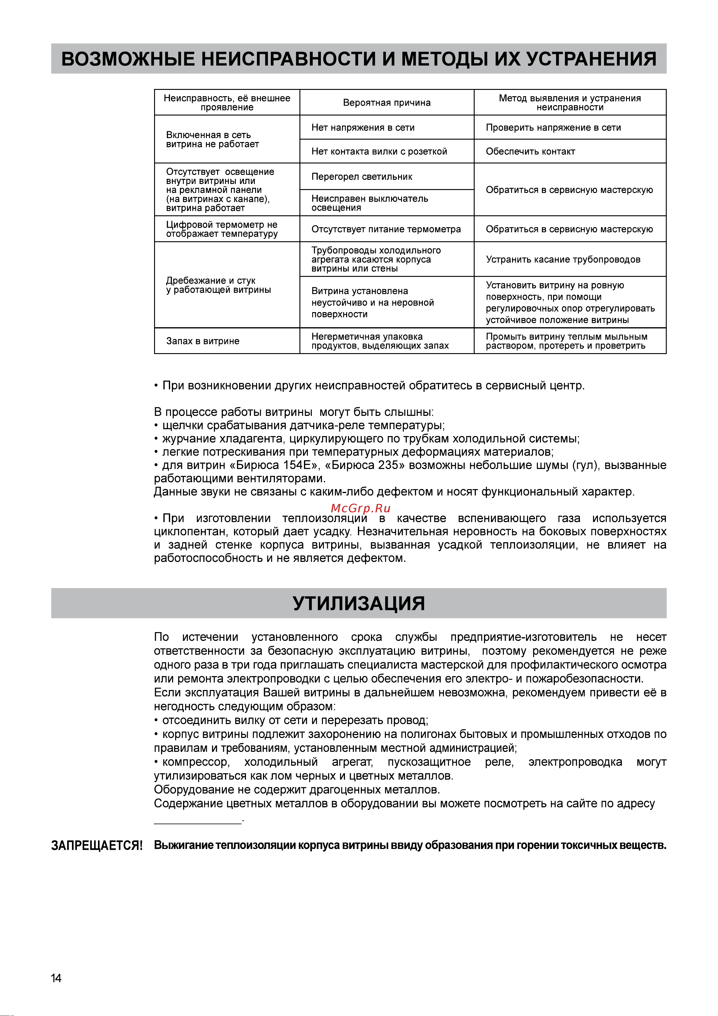 Бирюса 310 Е Руководство по эксплуатации онлайн [15/16] 774444