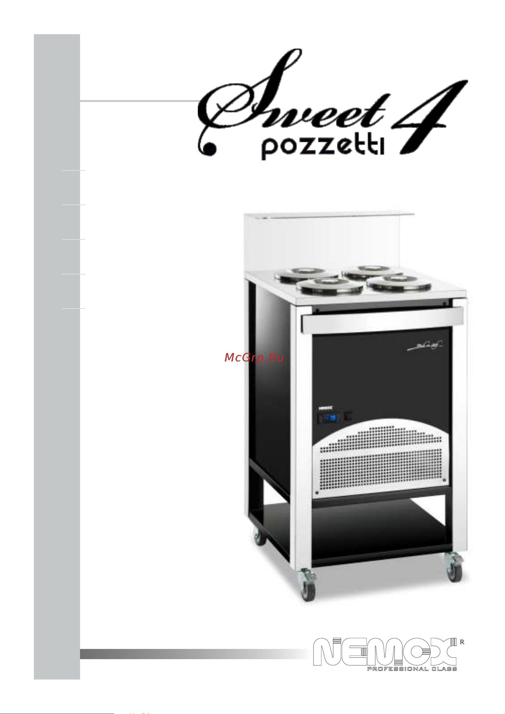 Nemox Sweet 4 Gelatto Pozzeti Руководство по эксплуатации онлайн