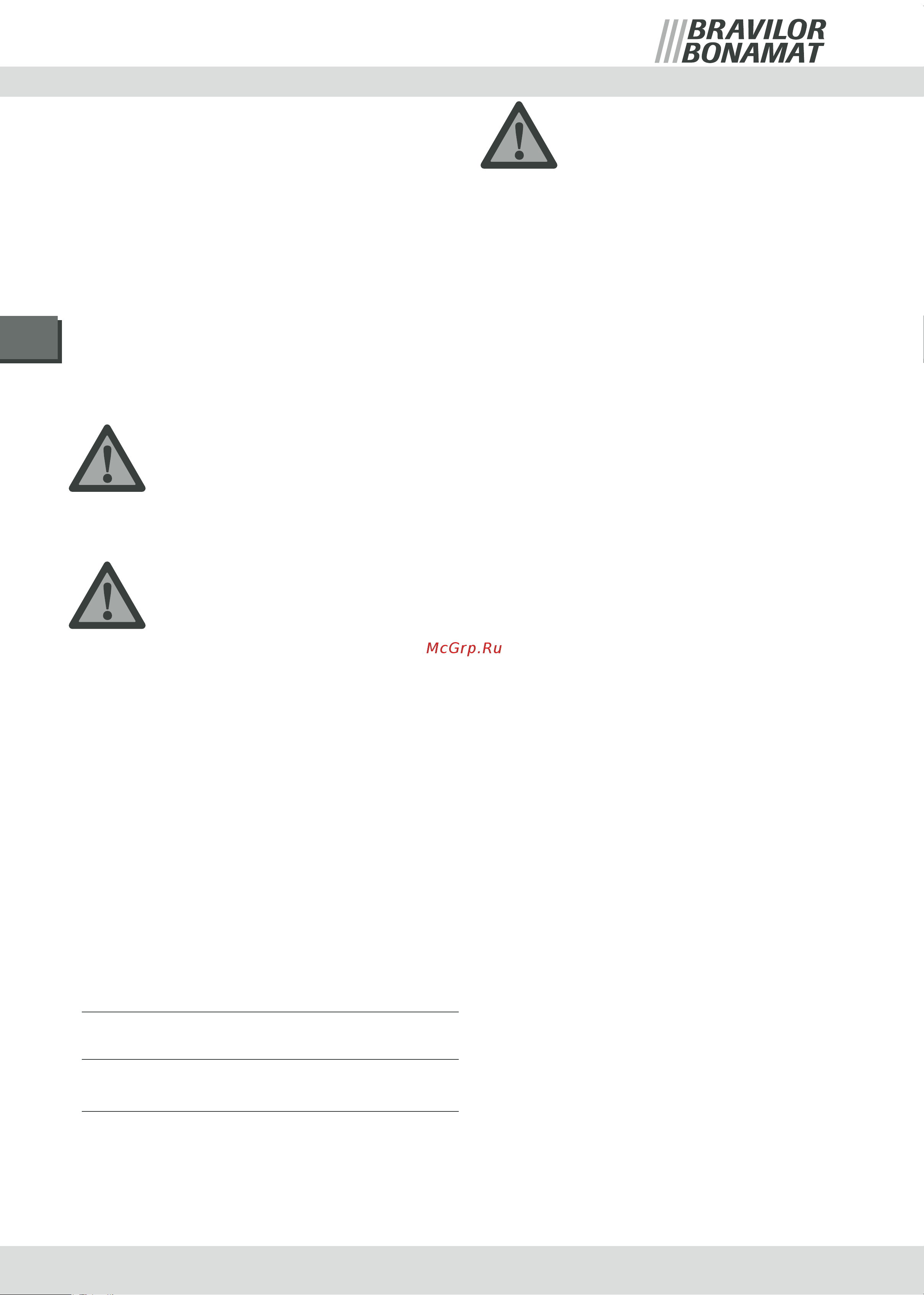 Bravilor Bonamat TH [30/156] Veiligheidsinstructies