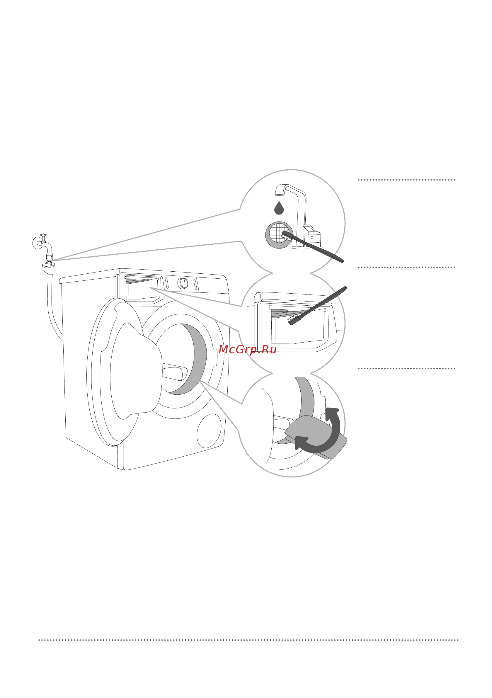 Gorenje WE62S3B [46/68] Дозатора и резинового уплотнителя дверцы